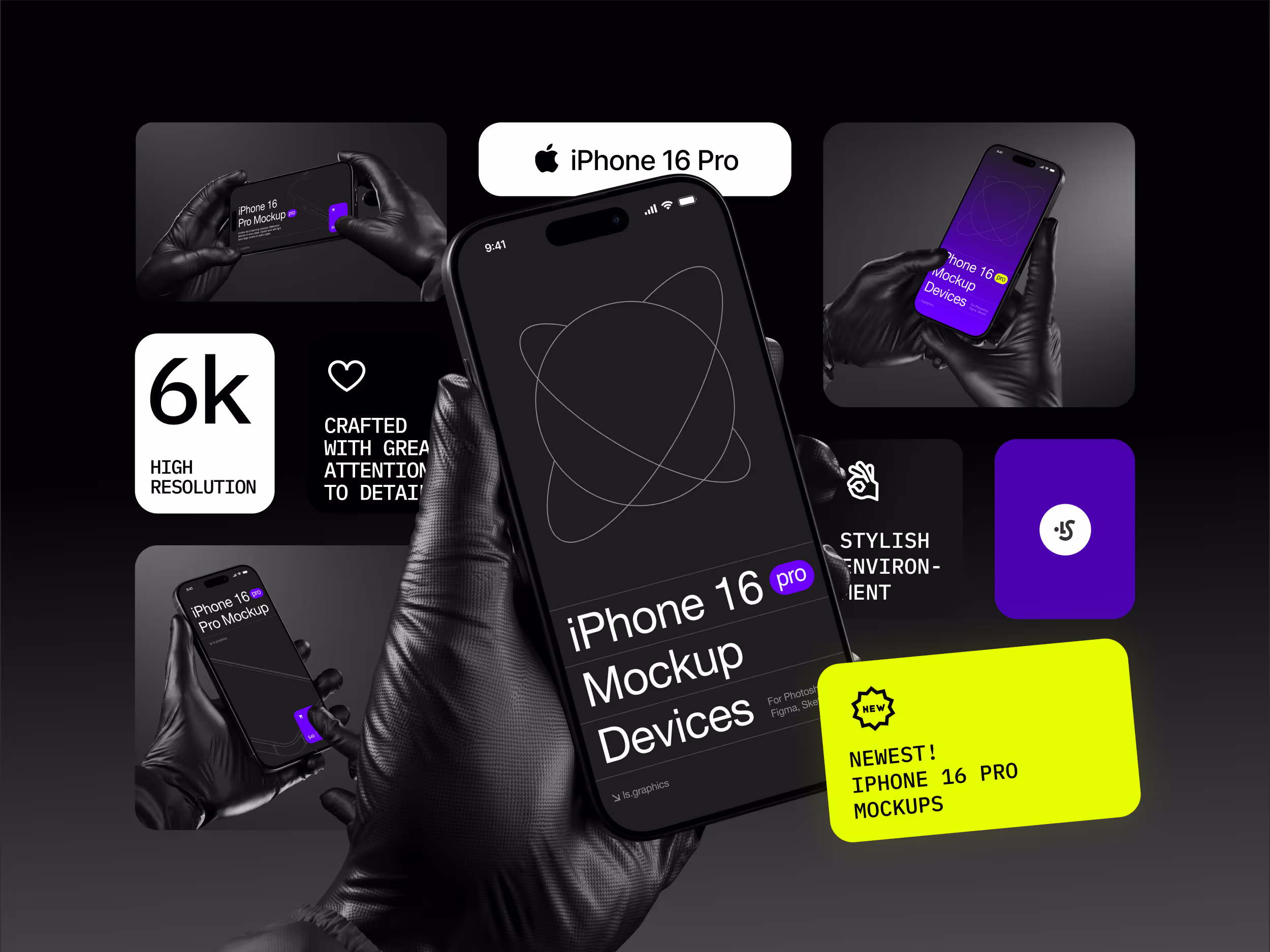 Iphone Mockups - T-Mockups iPhone 16 Pro | Available on ls.graphics