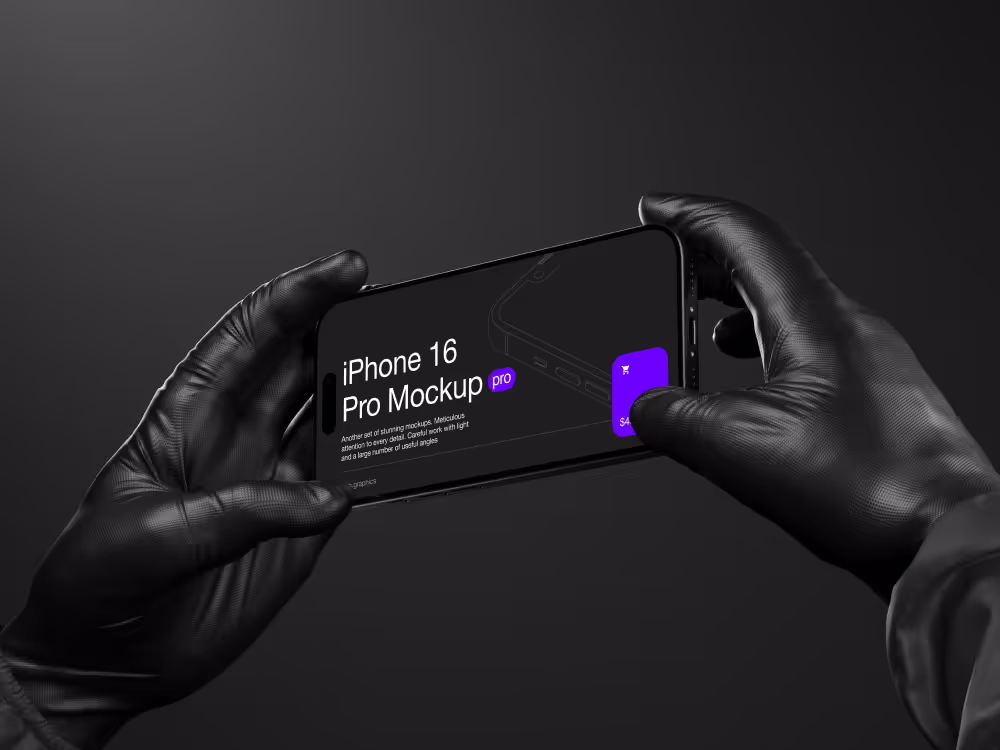 Iphone Mockups - T-Mockups iPhone 16 Pro | Get on ls.graphics Store