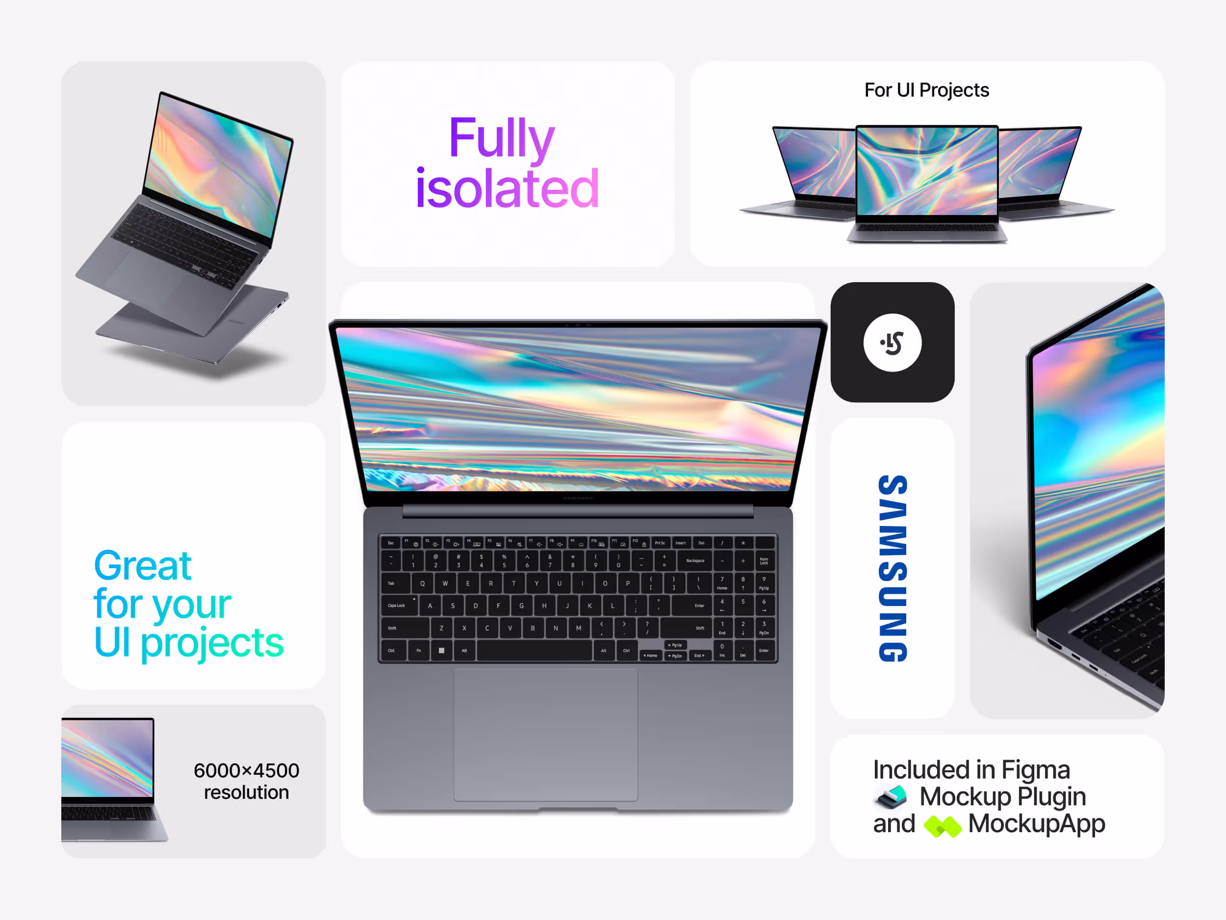 Devices Mockups - Samsung Galaxy Book 4 Ultra Mockups | Commercial Use Ready