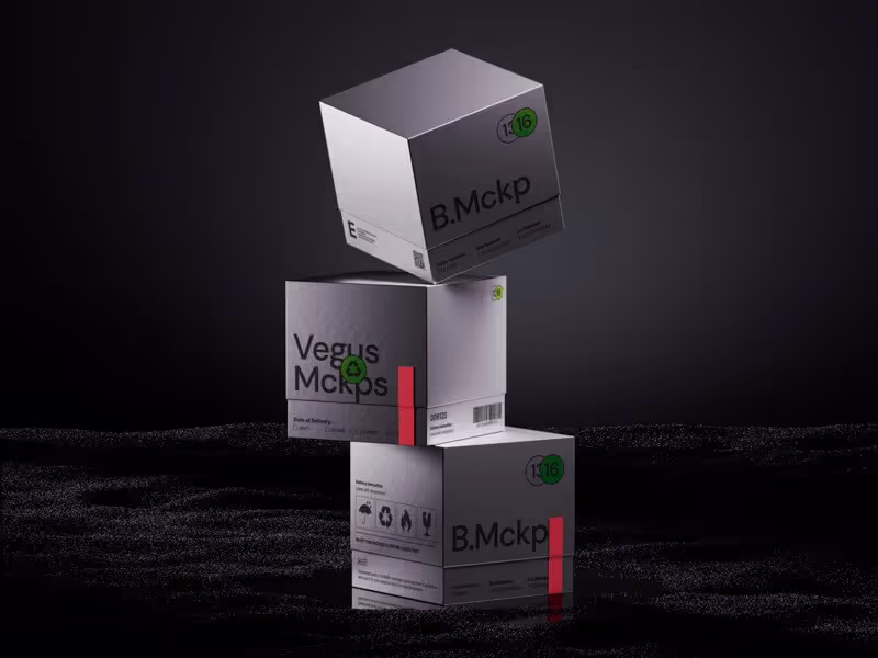 Branding Mockups - Vegus Metallic Package Mockups | Best Seller Template
