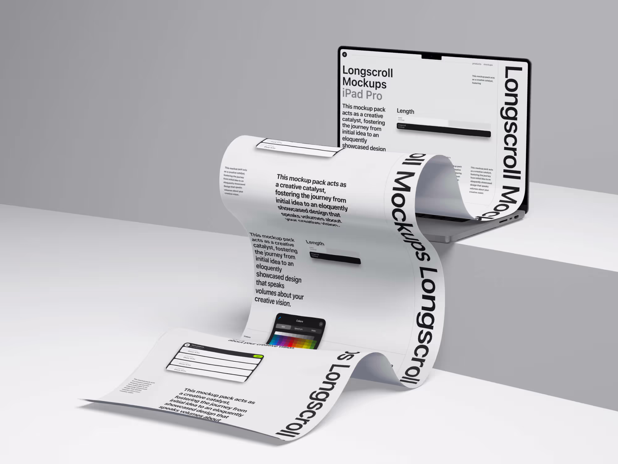 Devices Mockups - MacBook 16 Pro Longscroll Mockups | Download at ls.graphics