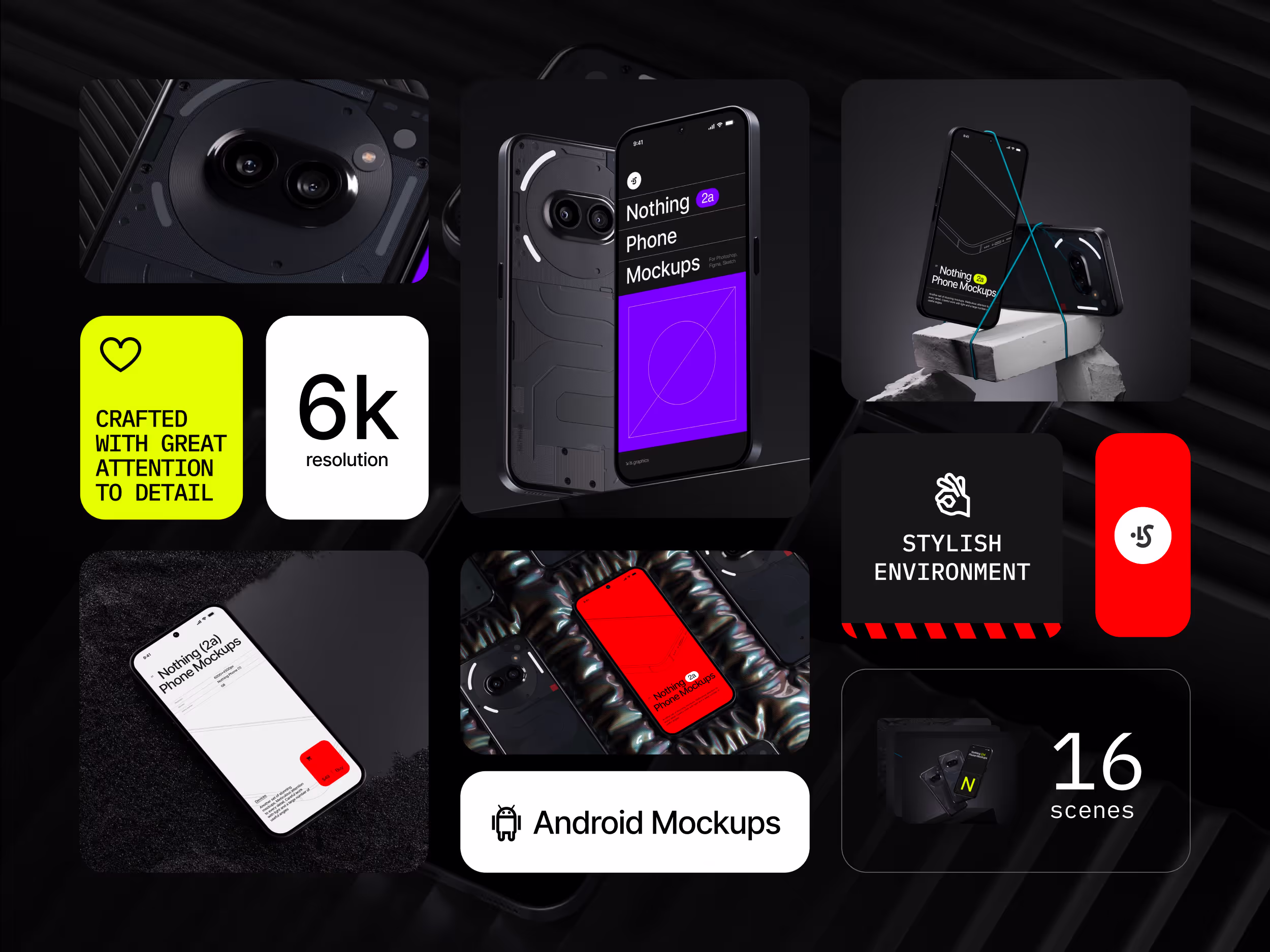 Devices Mockups - N-Mockups Nothing Phone 2a | Available on ls.graphics