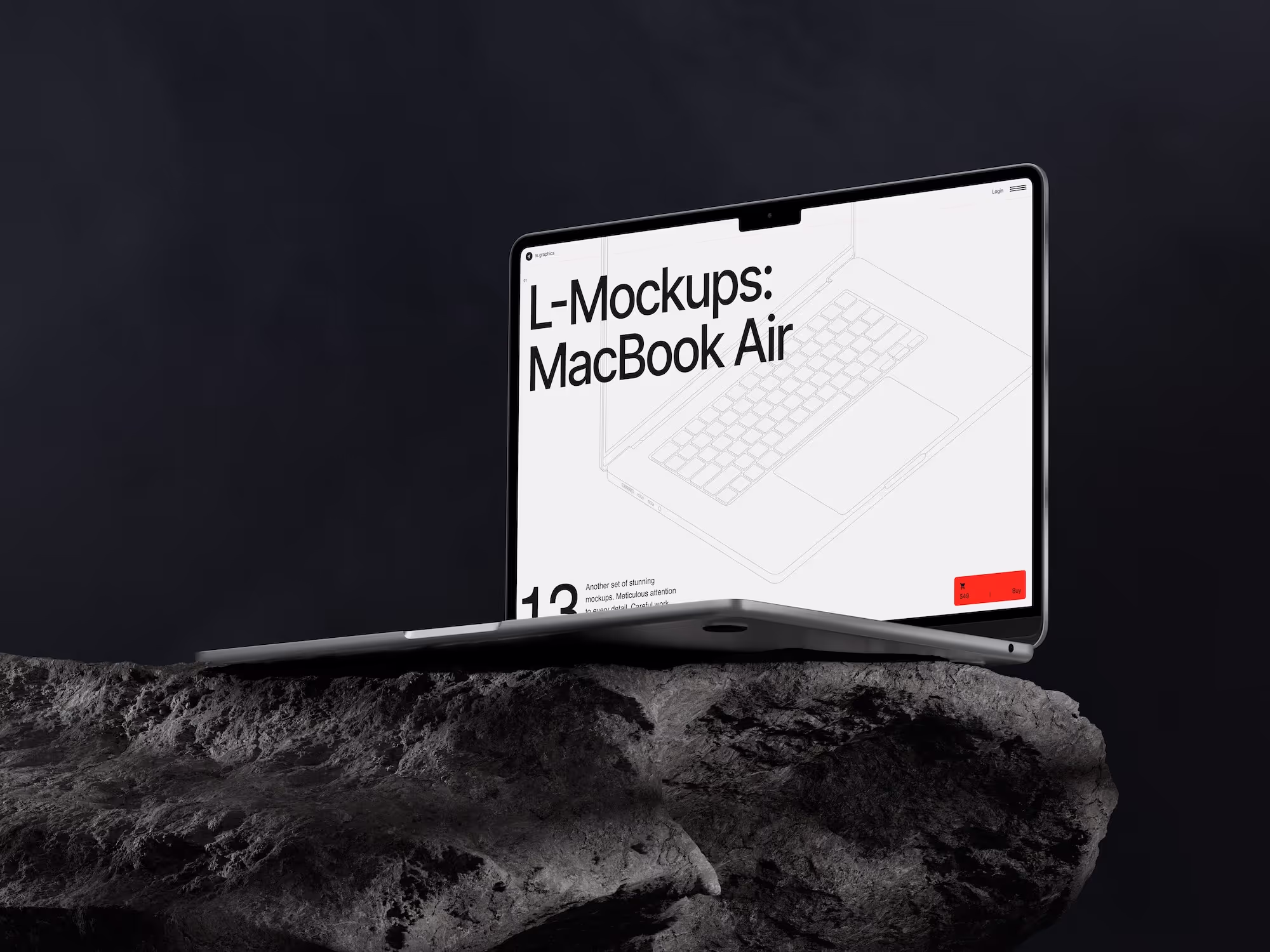 Macos Mockups - L-Mockups MacBook Air | Best Seller Template