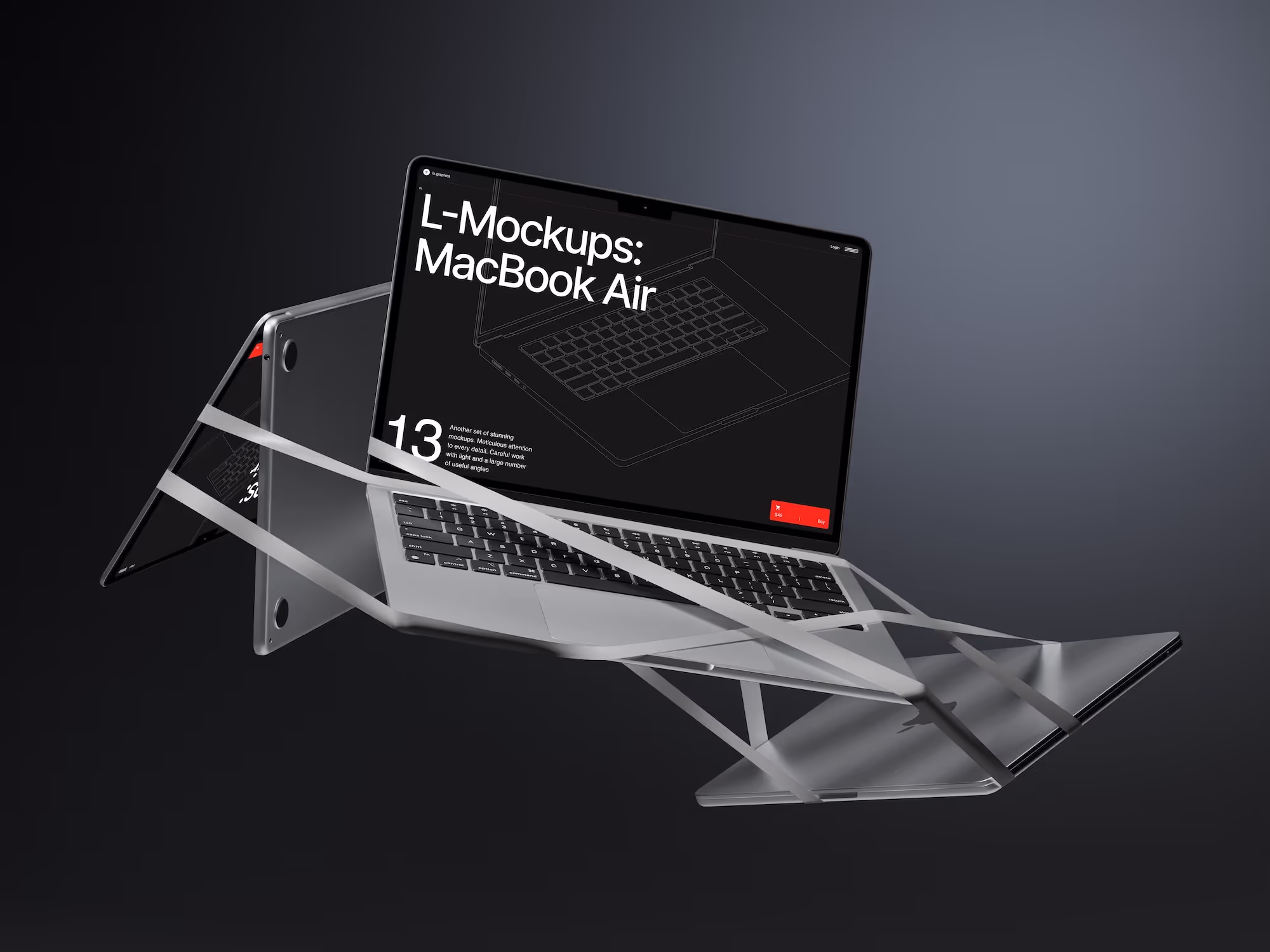 Macos Mockups - L-Mockups MacBook Air | Instant Download Ready