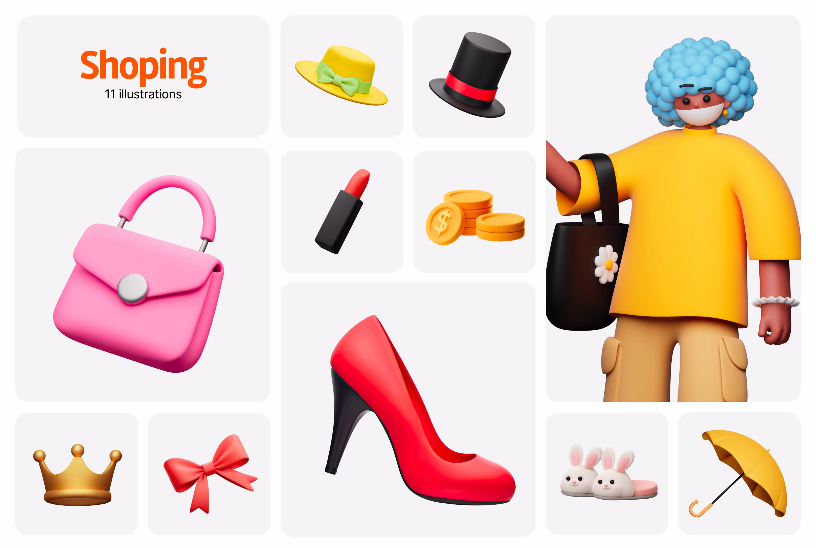 Premium Mockup - Guuulp 20 Illustration Constructor | Commercial Use Allowed
