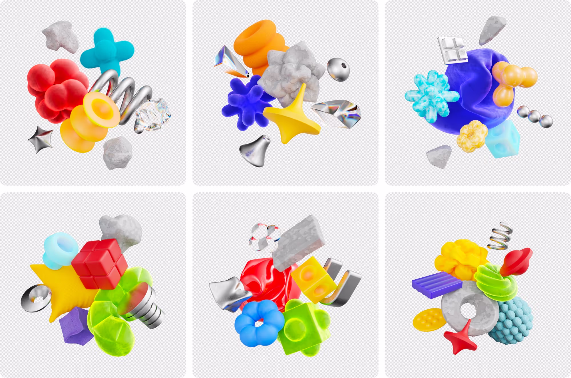 Abstractions - Shaaapes 3d Abstractions | High Quality Template