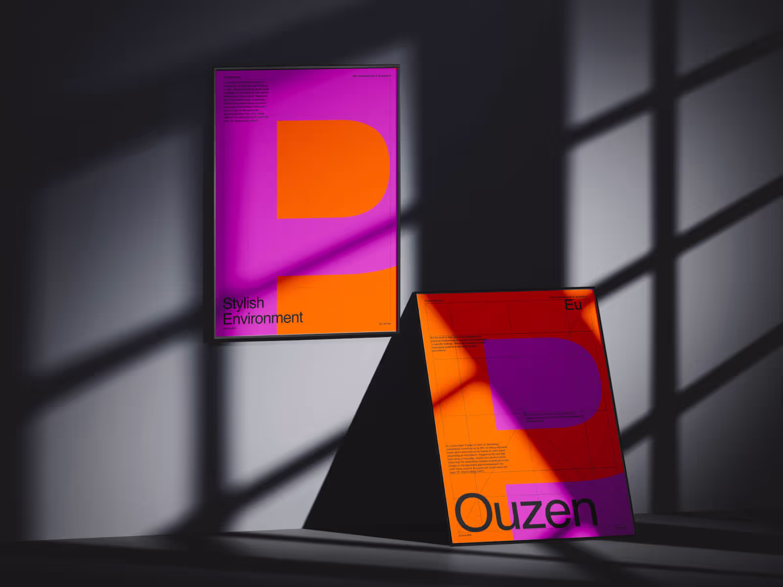 Poster Mockups - Ouzen Frame Mockups | Available on ls.graphics