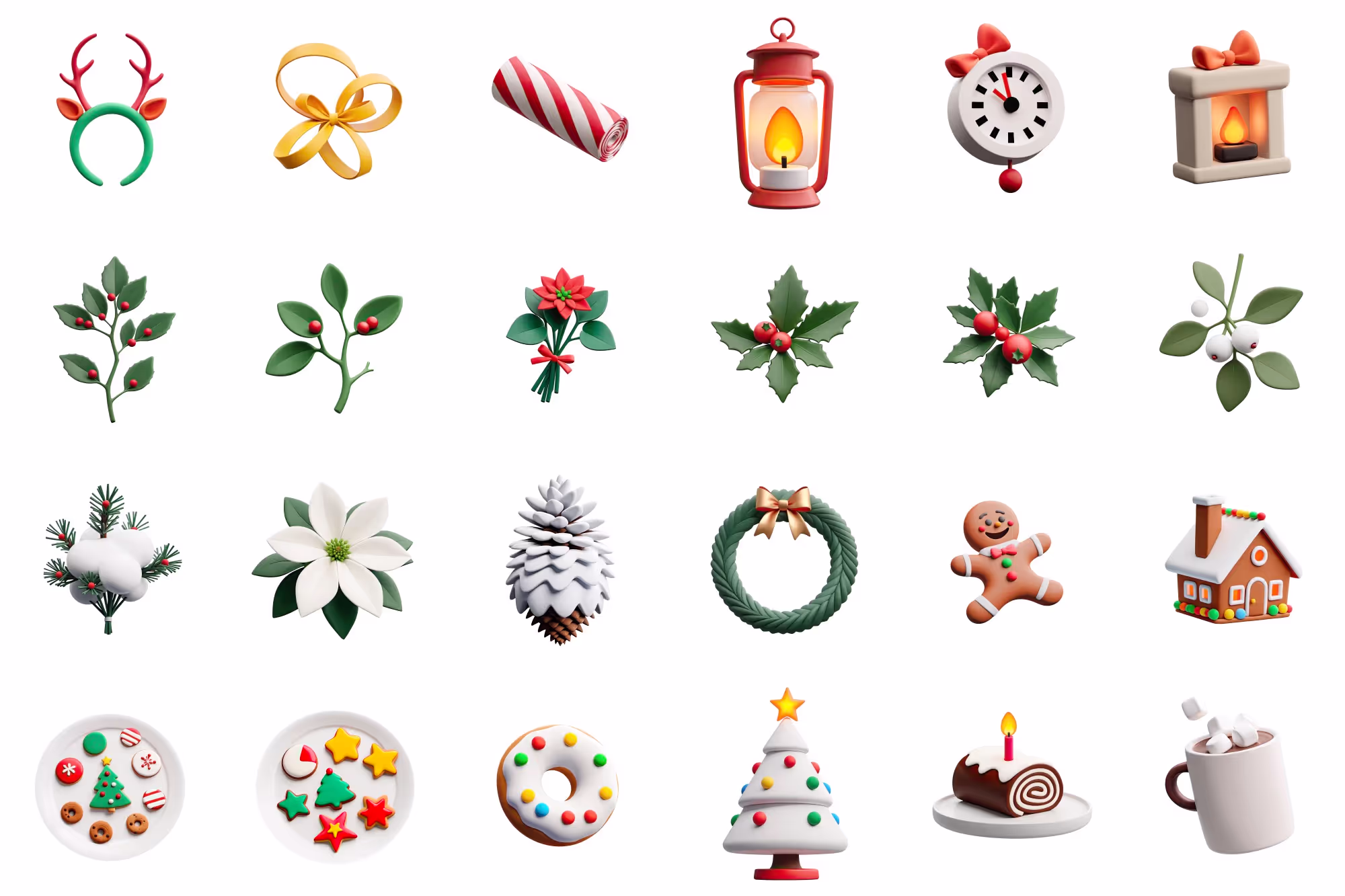 Premium Mockup - Christmas Icons | High Quality Template