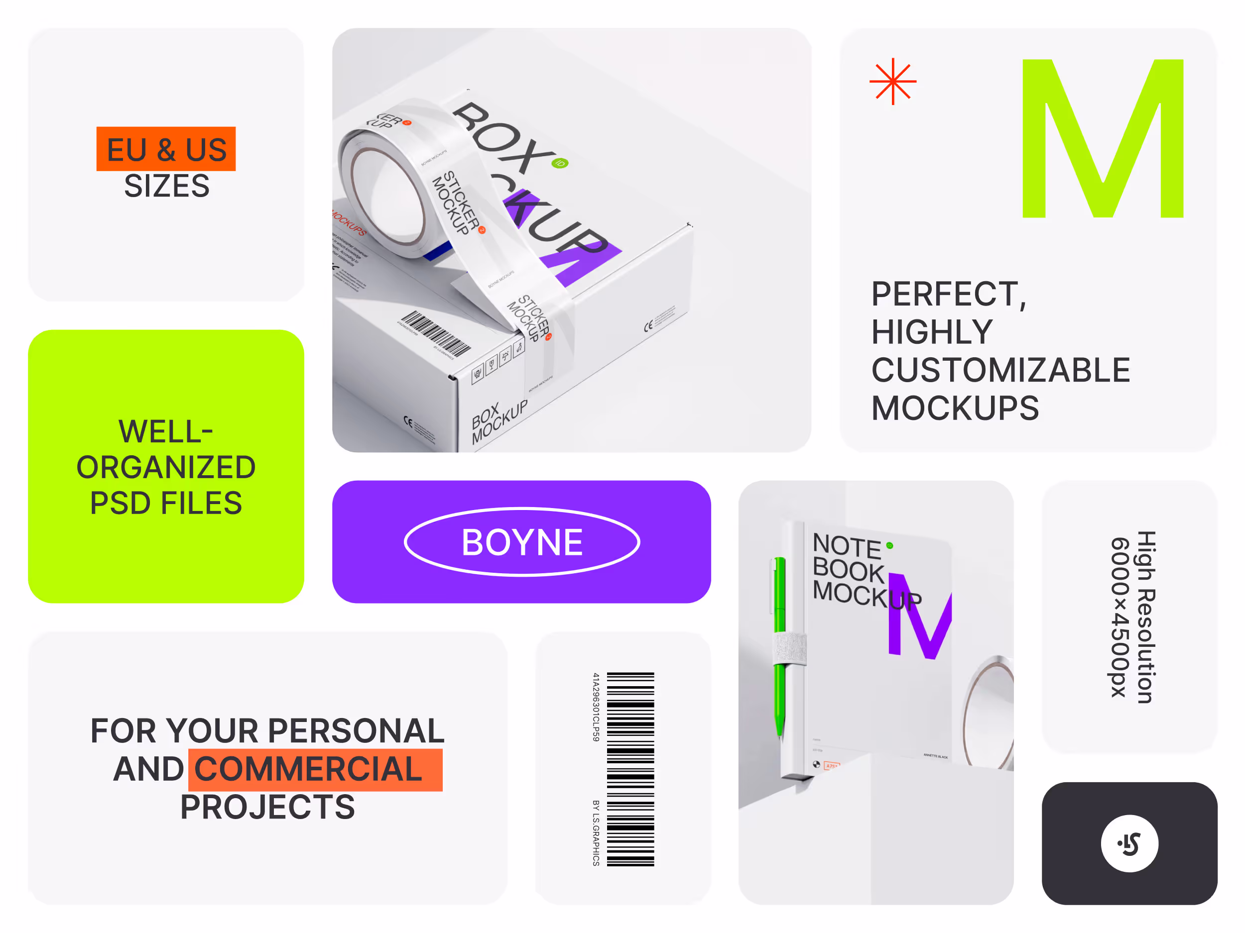 Stationery Mockups - Boyne Branding Mockups | Available on ls.graphics