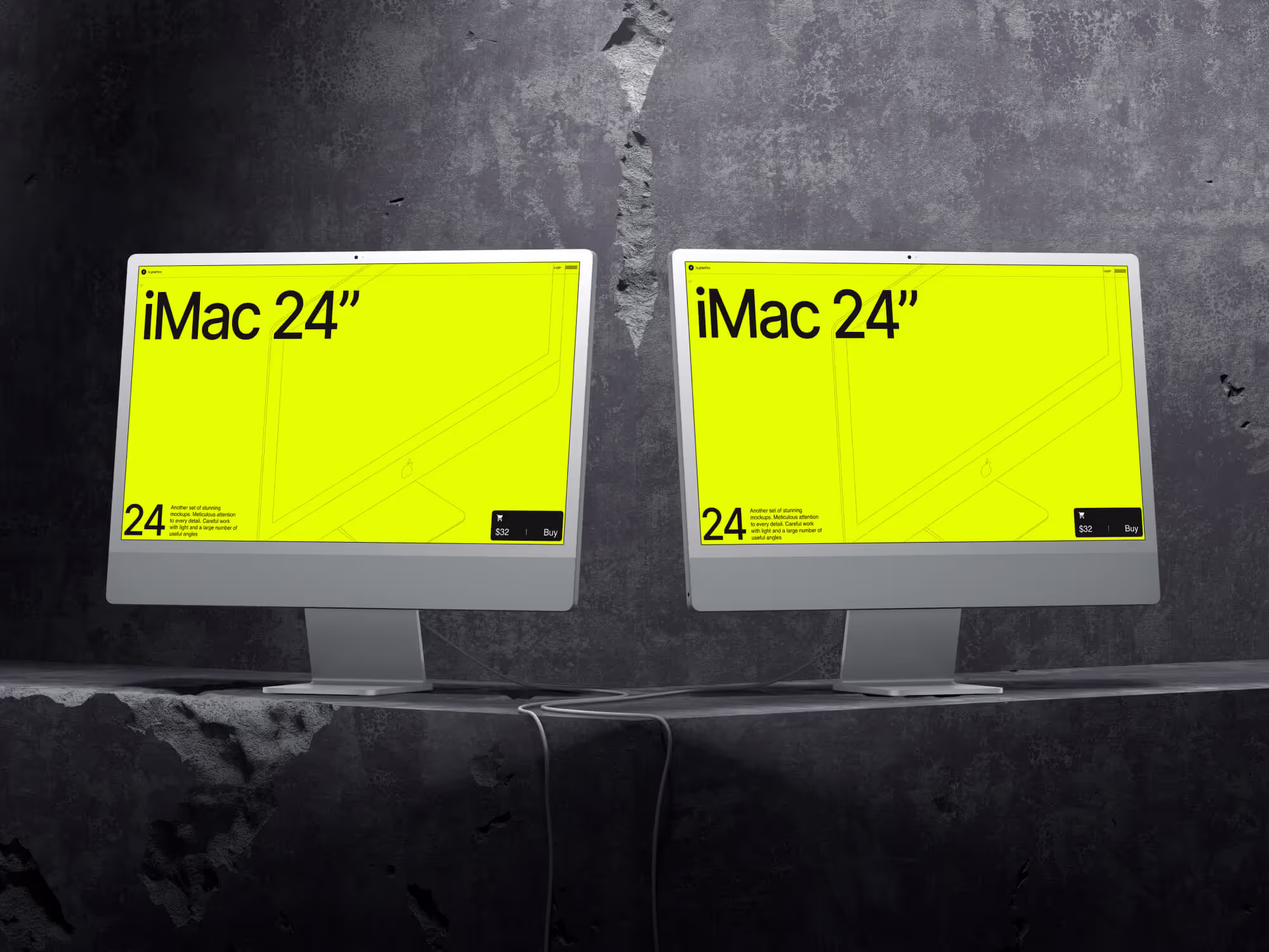 Imac Mockups - G-Mockups iMac 24 Inch | Download at ls.graphics