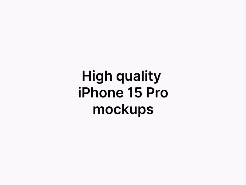 Iphone Mockups - iPhone 15 Pro Mockups | Get on ls.graphics Store