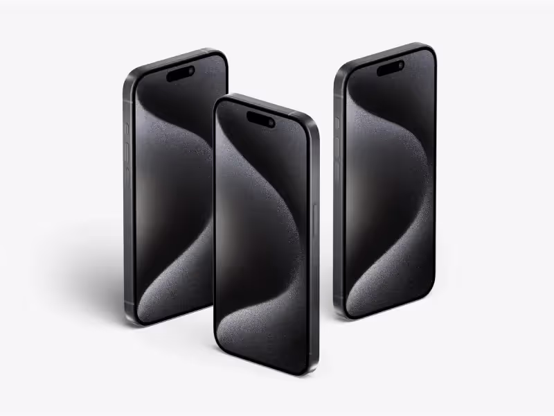 Iphone Mockups - iPhone 15 Pro Mockups | Available on ls.graphics