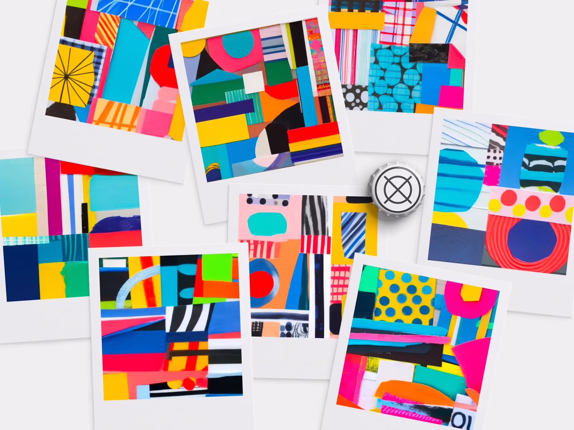 Abstractions - Paper Collage Abstractions | Commercial Use Allowed