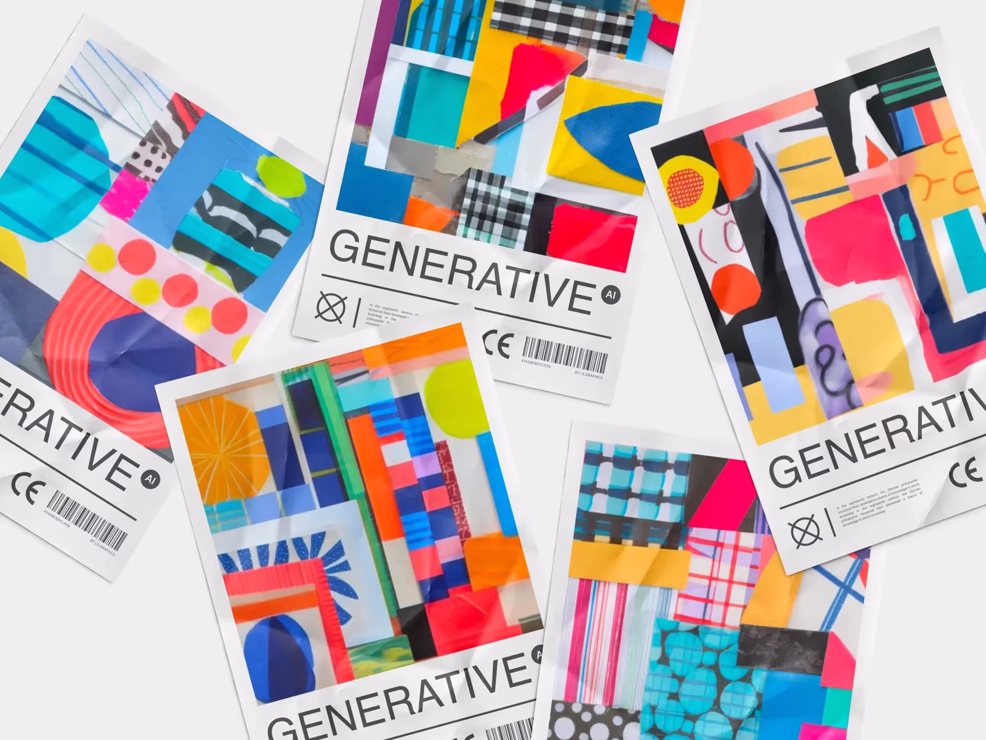Abstractions - Paper Collage Abstractions | High Quality Template