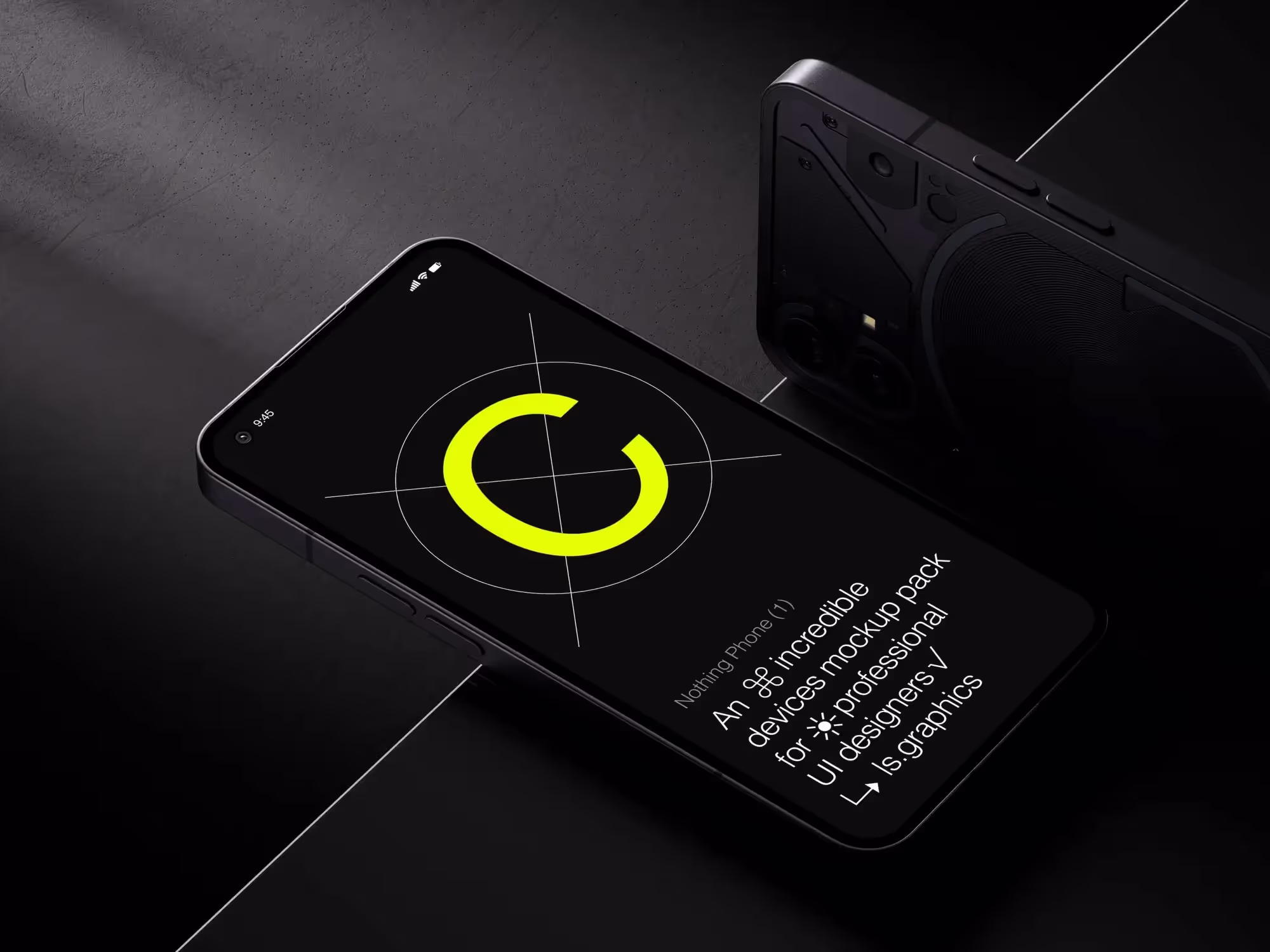 Android Mockups - C-Mockups Nothing Phone 1 | Best Seller Template