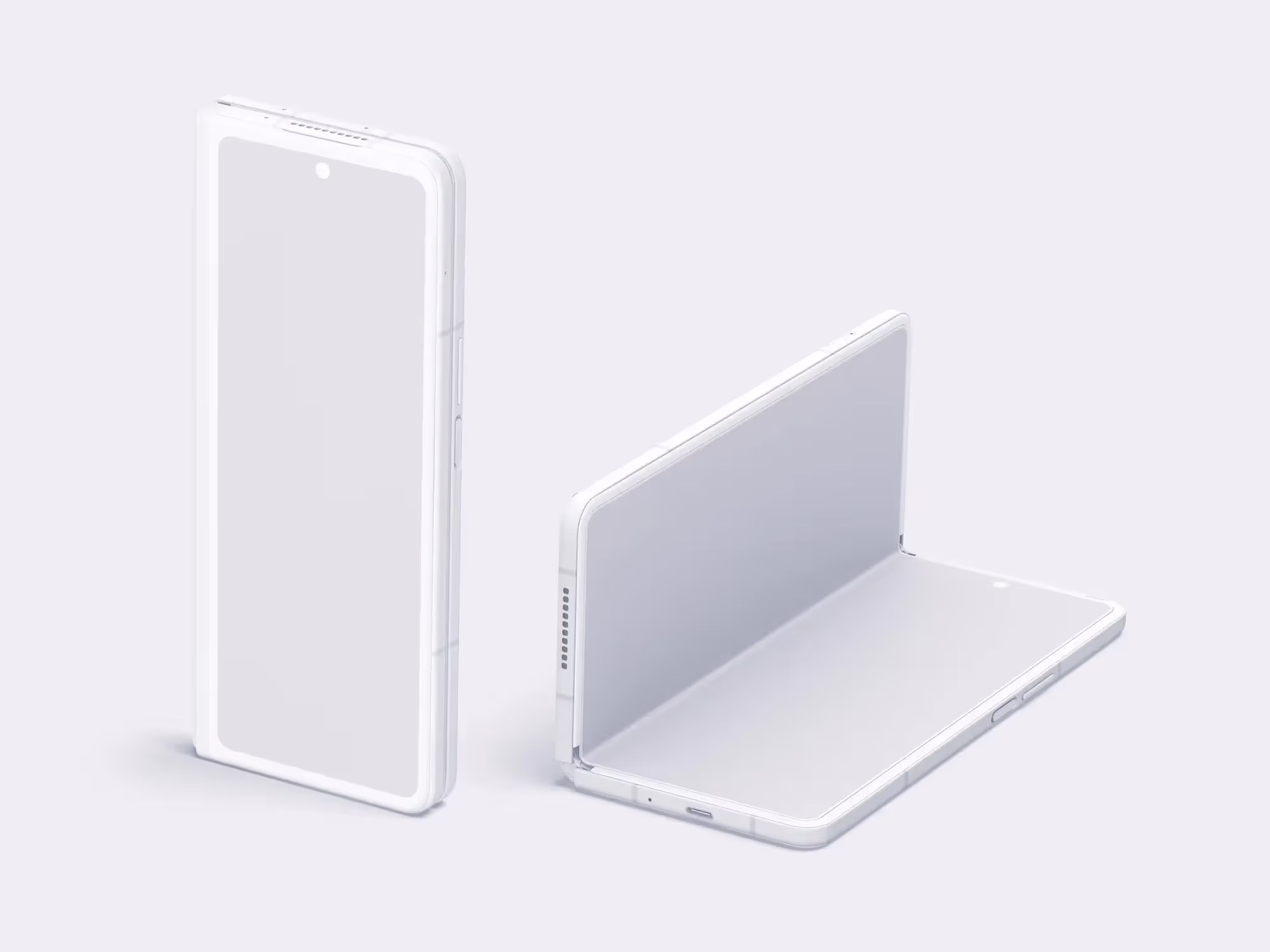 Android Mockups - Samsung Galaxy Z Fold 3 Mockups | High Quality Template