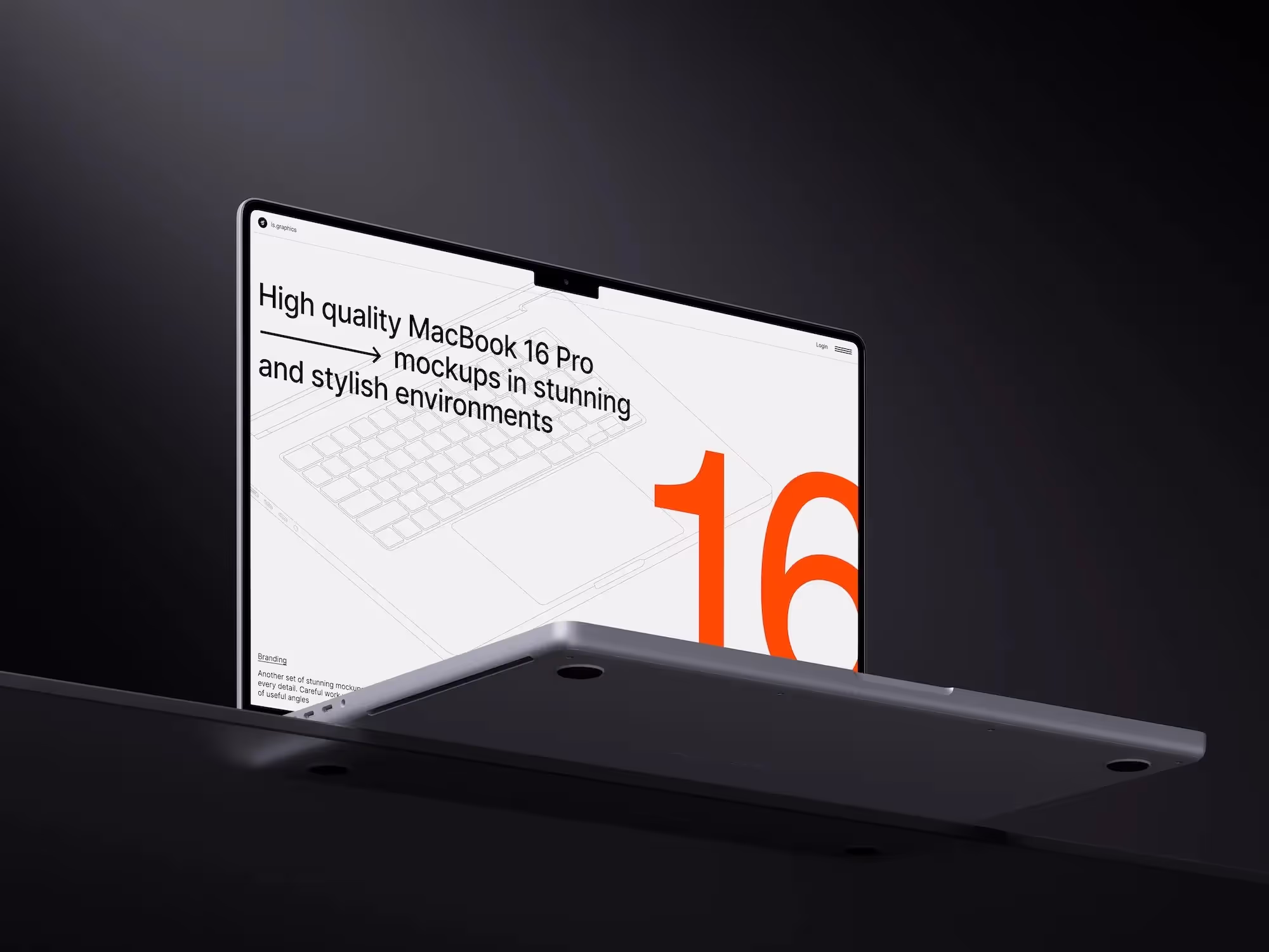 Laptop Mockups - B-Mockups MacBook 16 Pro | Best Seller Template