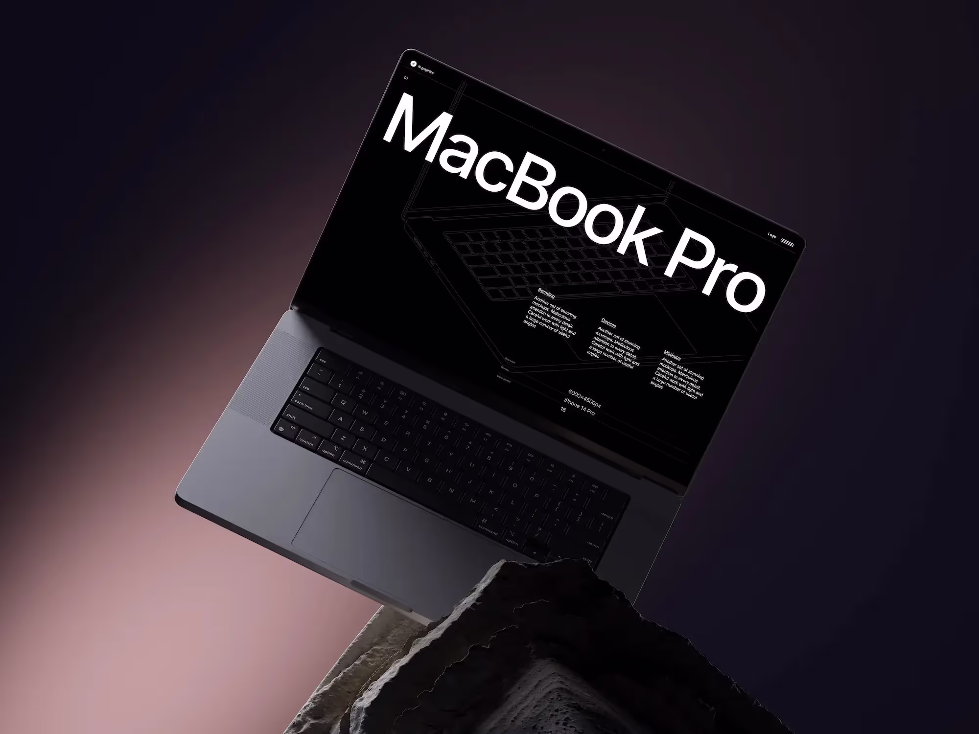 Laptop Mockups - B-Mockups MacBook 16 Pro | Pro Designer Pack
