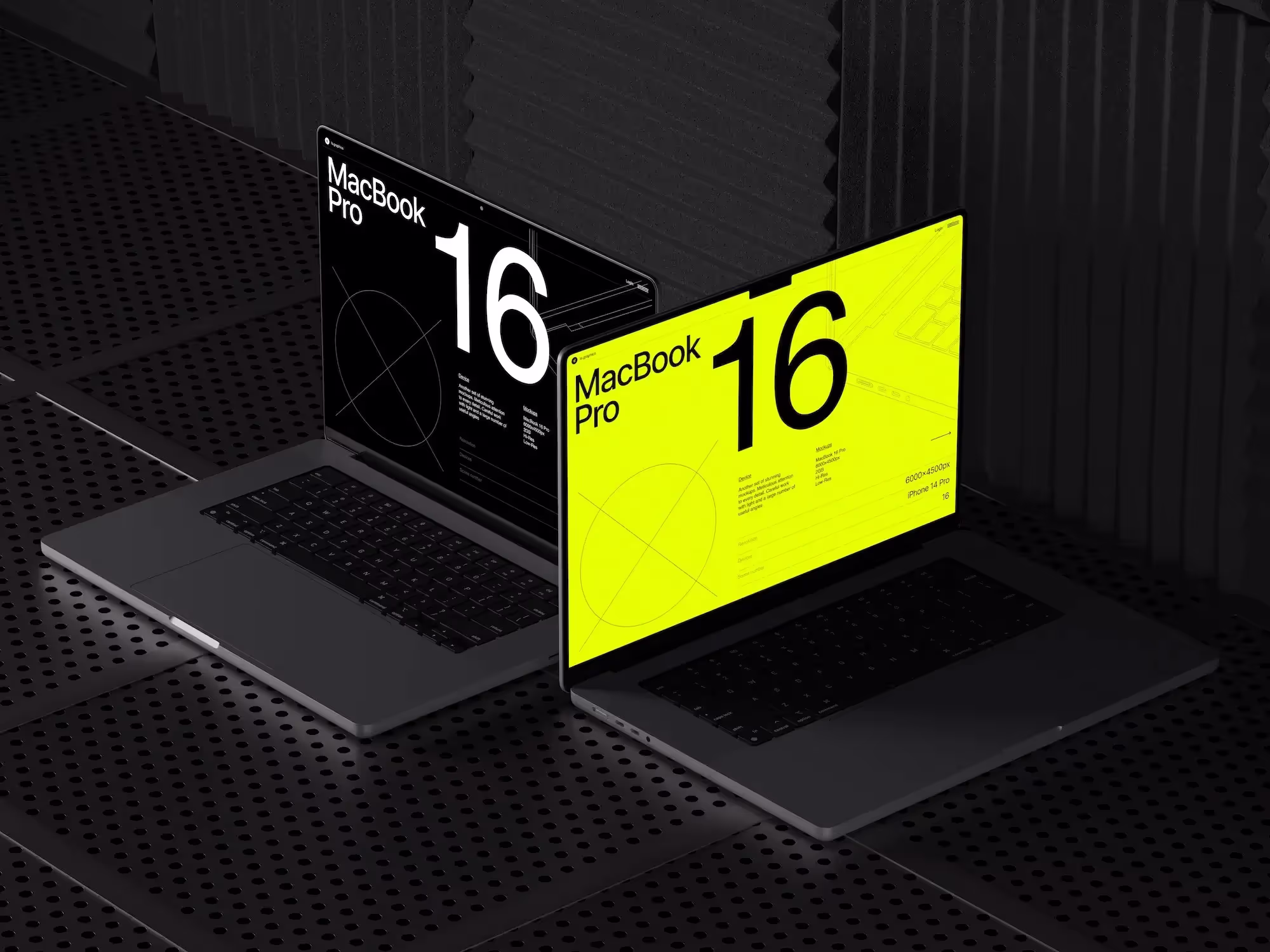 Laptop Mockups - B-Mockups MacBook 16 Pro | Mockup Collection Item