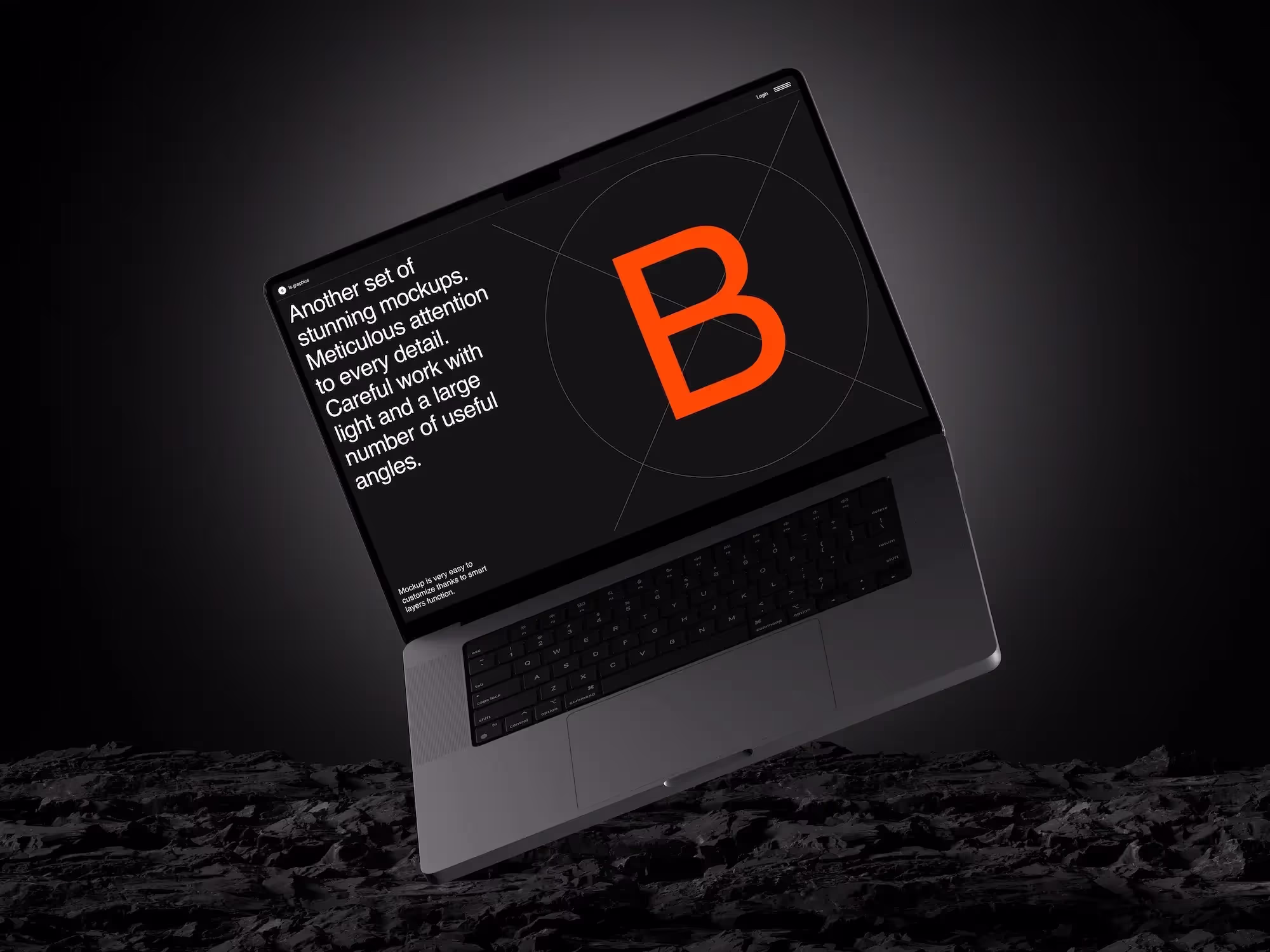 Laptop Mockups - B-Mockups MacBook 16 Pro | Professional Grade Asset