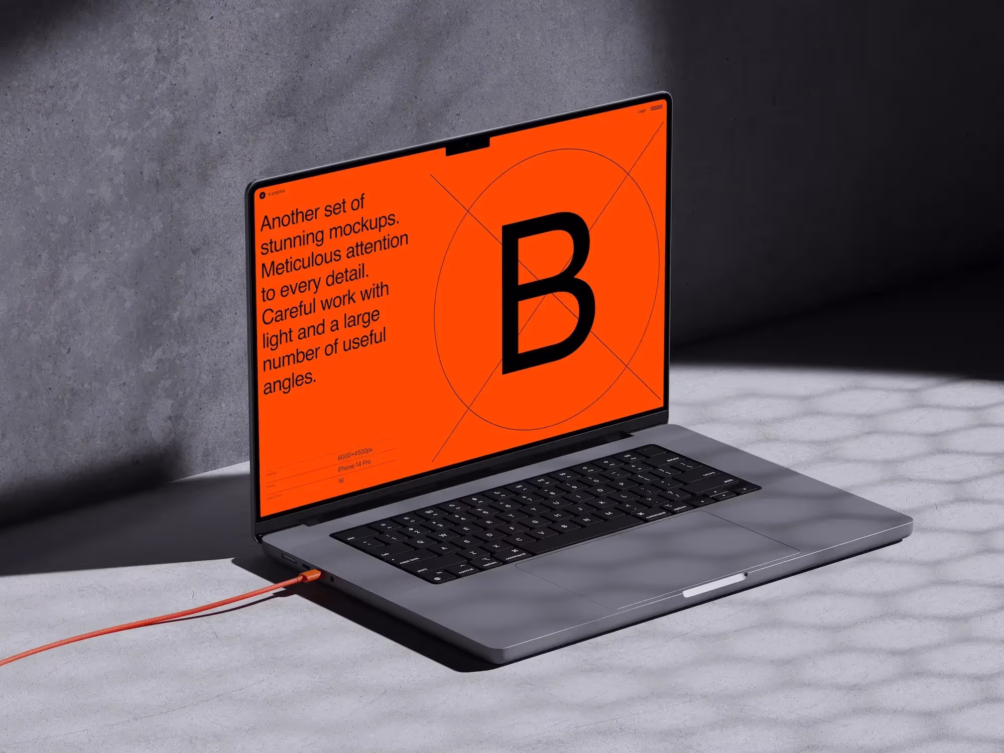 Laptop Mockups - B-Mockups MacBook 16 Pro | Full Resolution File