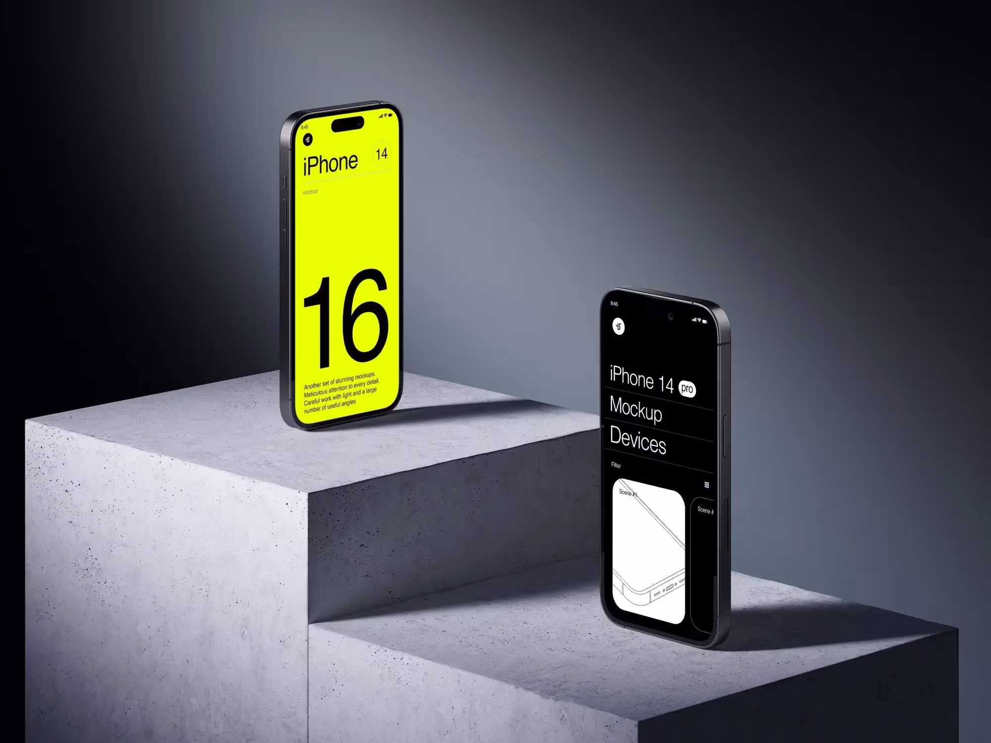 Iphone Mockups - A-Mockups iPhone 14 Pro | Pro Designer Pack