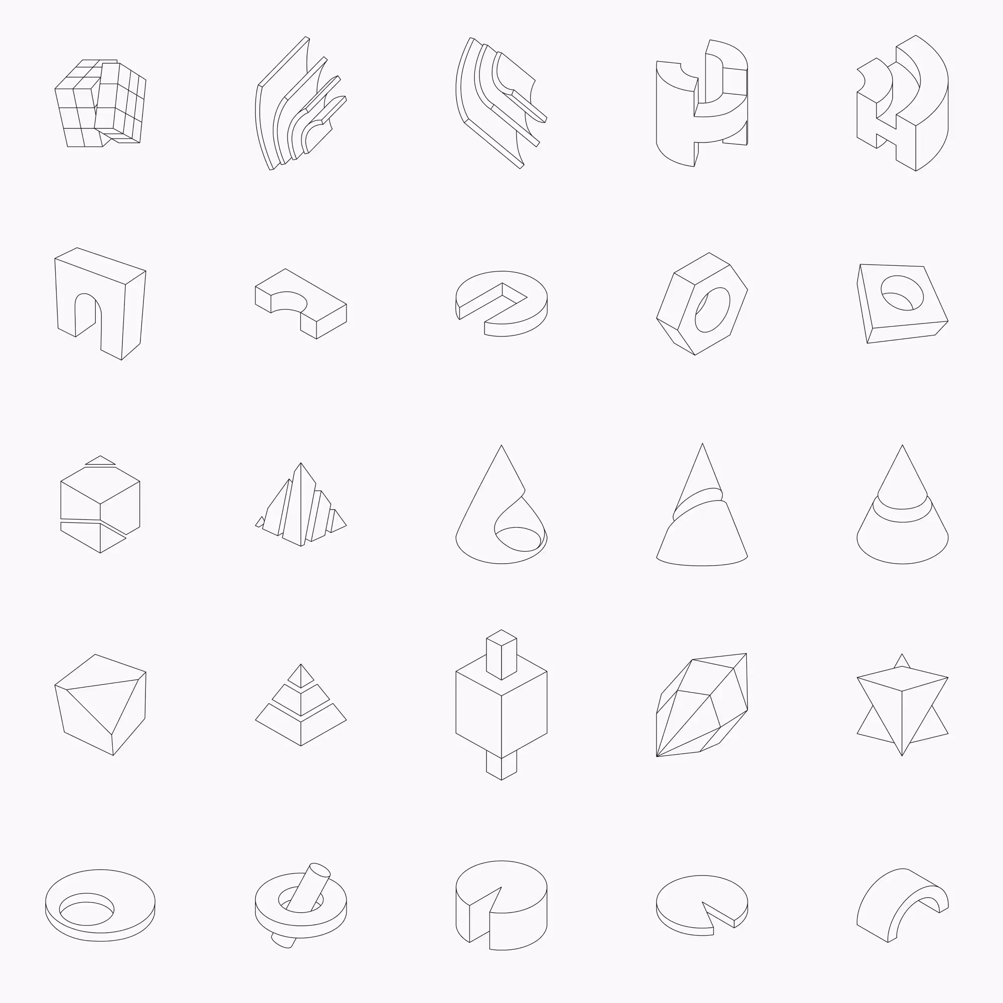Premium Mockup - Contours Abstractions | Design Assets Pack
