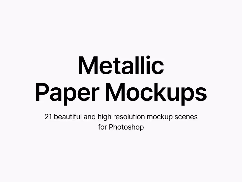 Stationery Mockups - Metallic Paper Mockups | Available on ls.graphics