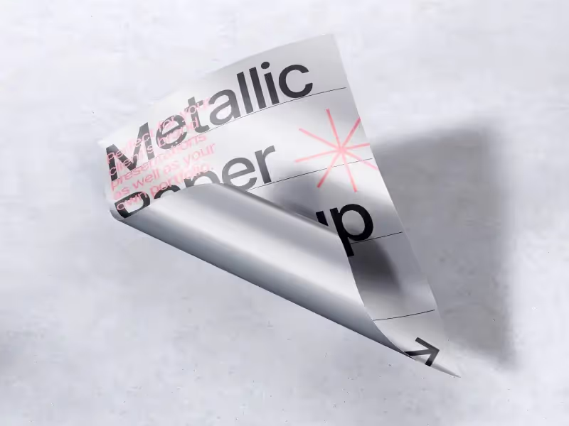 Stationery Mockups - Metallic Paper Mockups | Download at ls.graphics