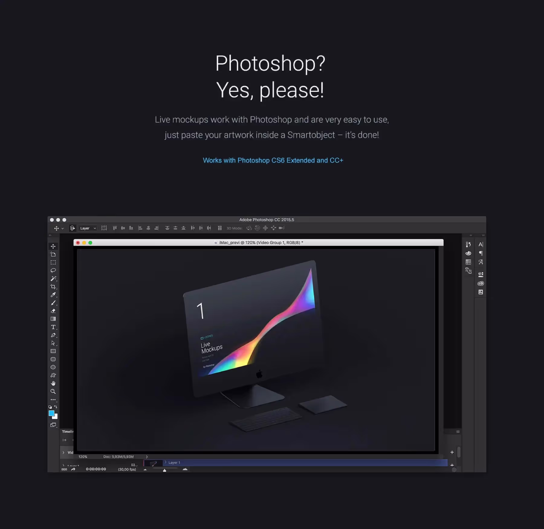 Live Mockups, Black Clay | Professional Template