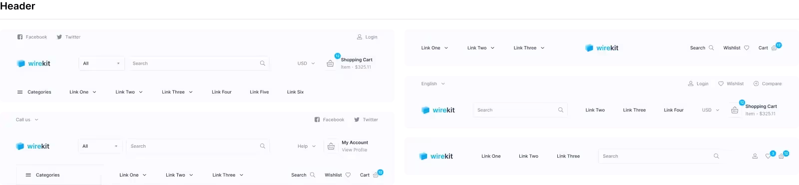 Wirekit: Ecommerce | High Quality Asset