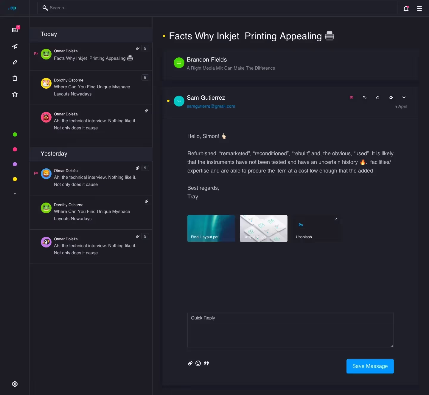 Control Panel | Best Seller Template