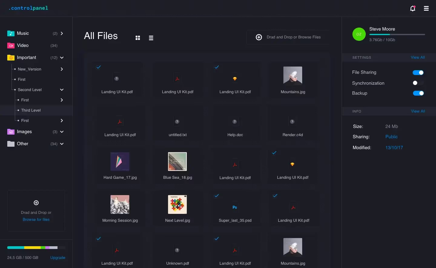 Control Panel | Top Selling Mockup