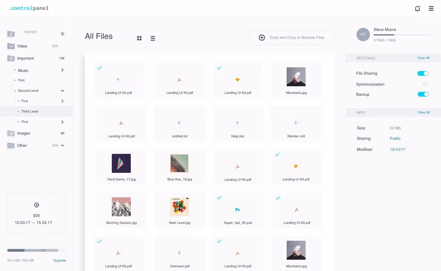 Control Panel | Download at ls.graphics