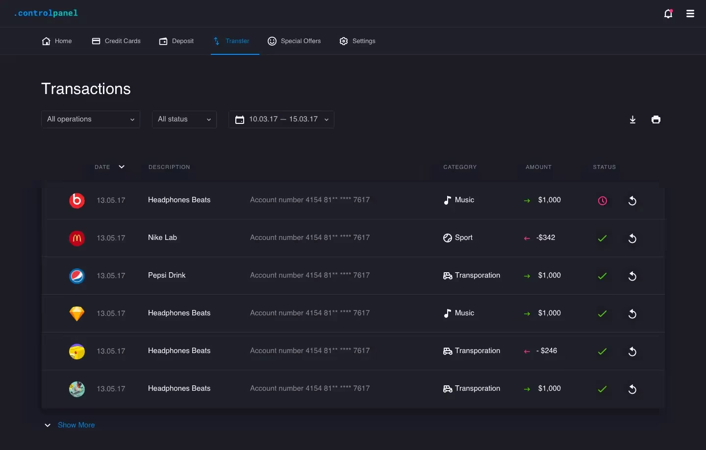 Control Panel | Download at ls.graphics