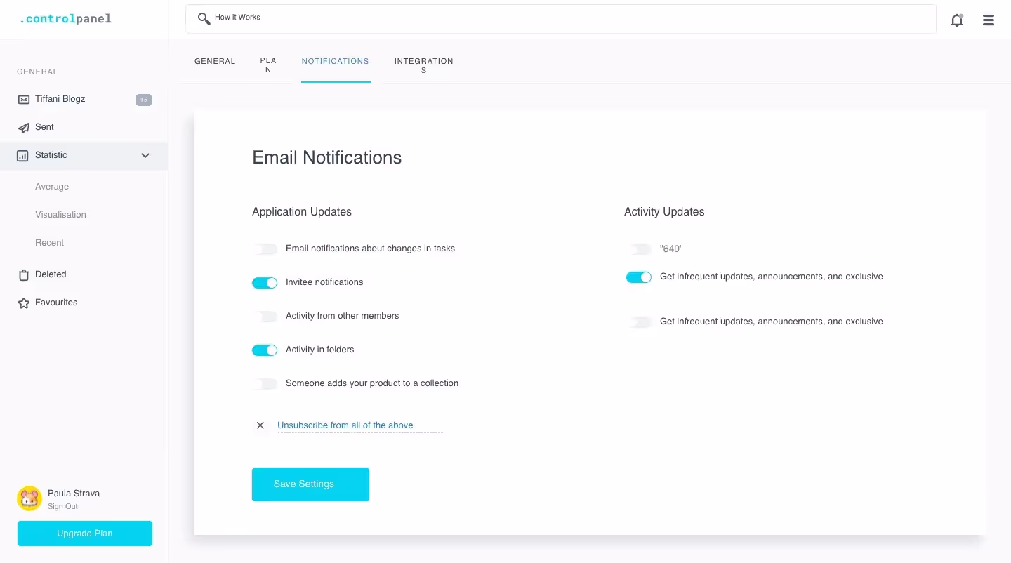 Control Panel | Best Seller Template