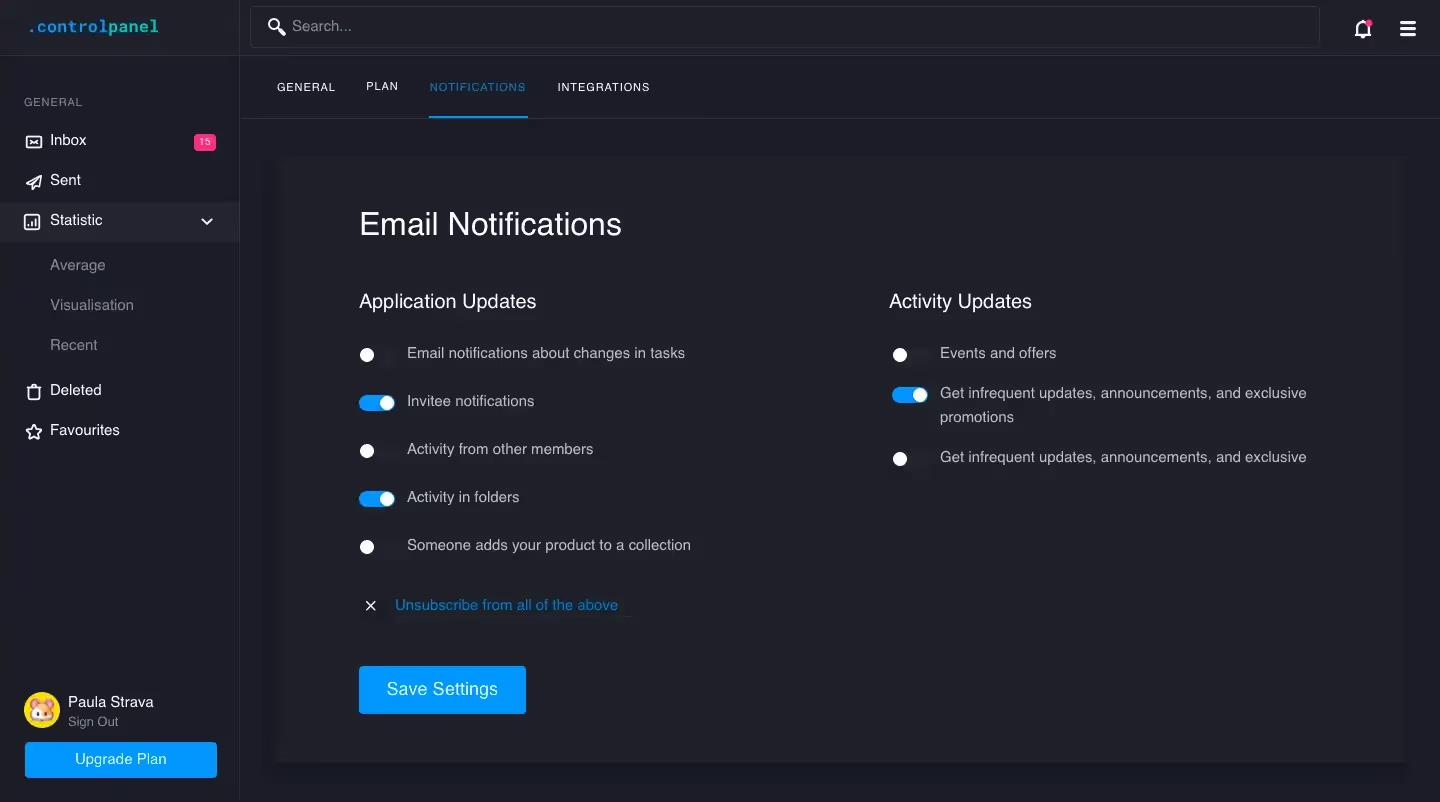 Control Panel | Commercial License Ready