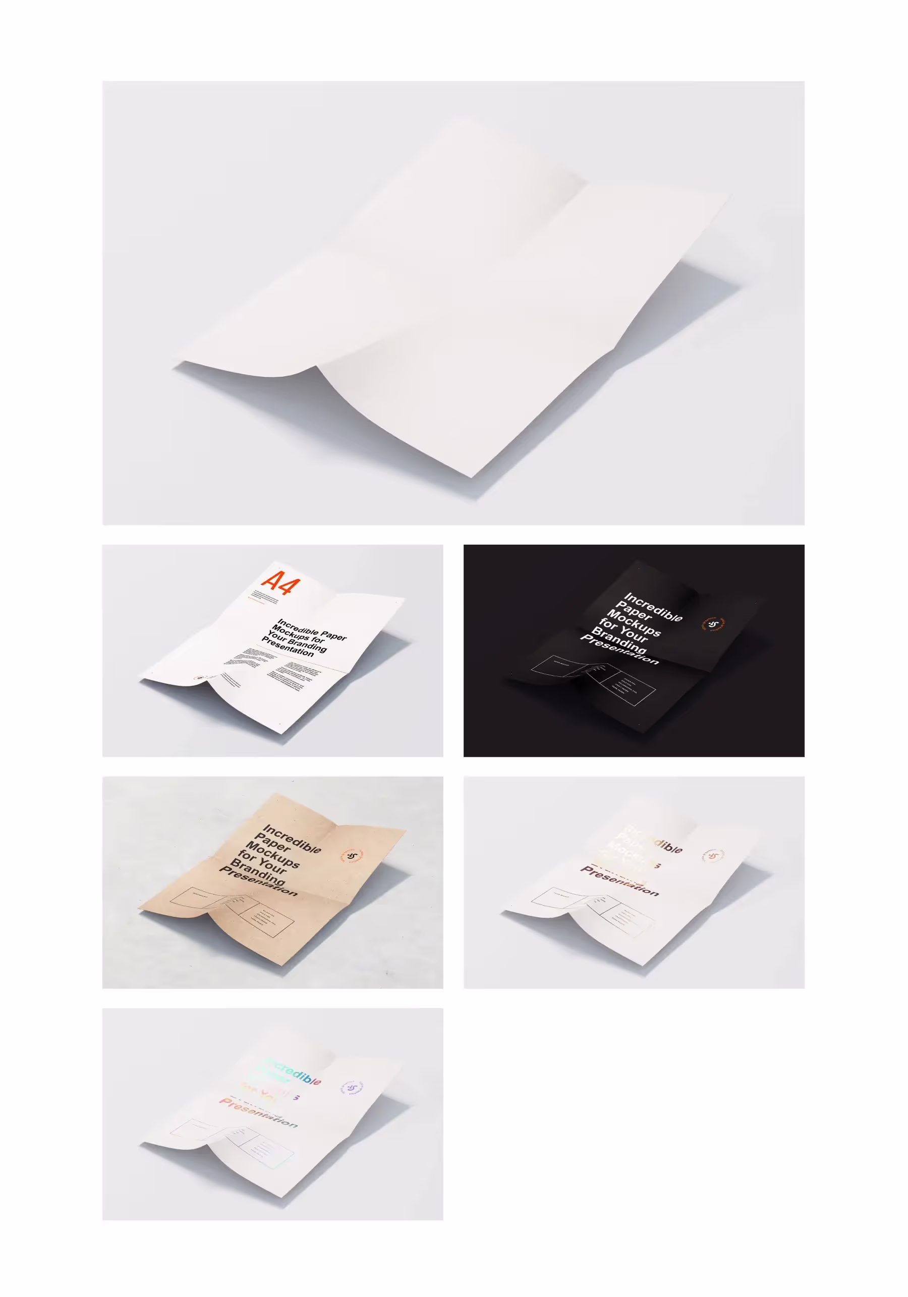Paper Branding Mockups Bundle | Available on ls.graphics