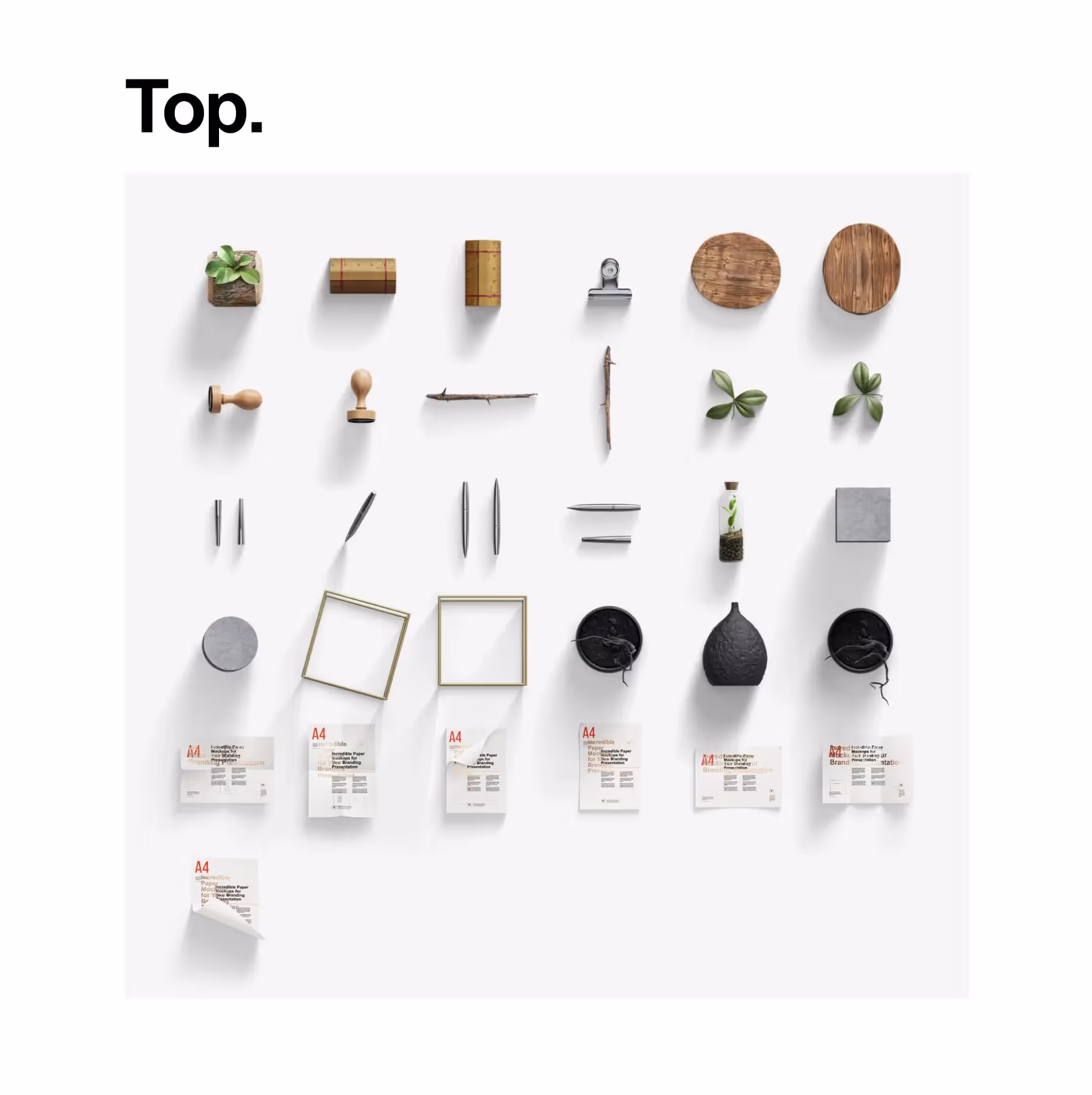 Paper Branding Mockups Bundle | High Quality Asset