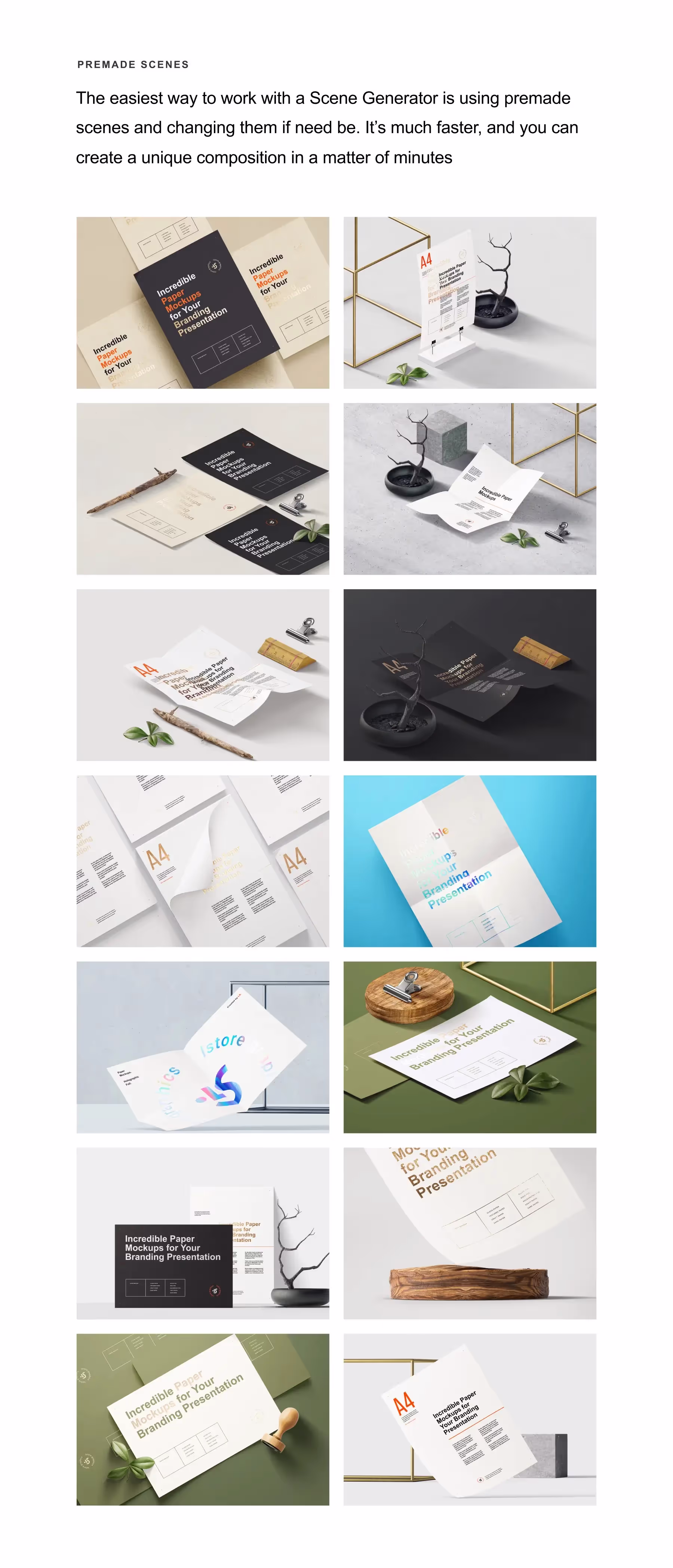 Paper Branding Mockups Bundle | Best Commercial Version