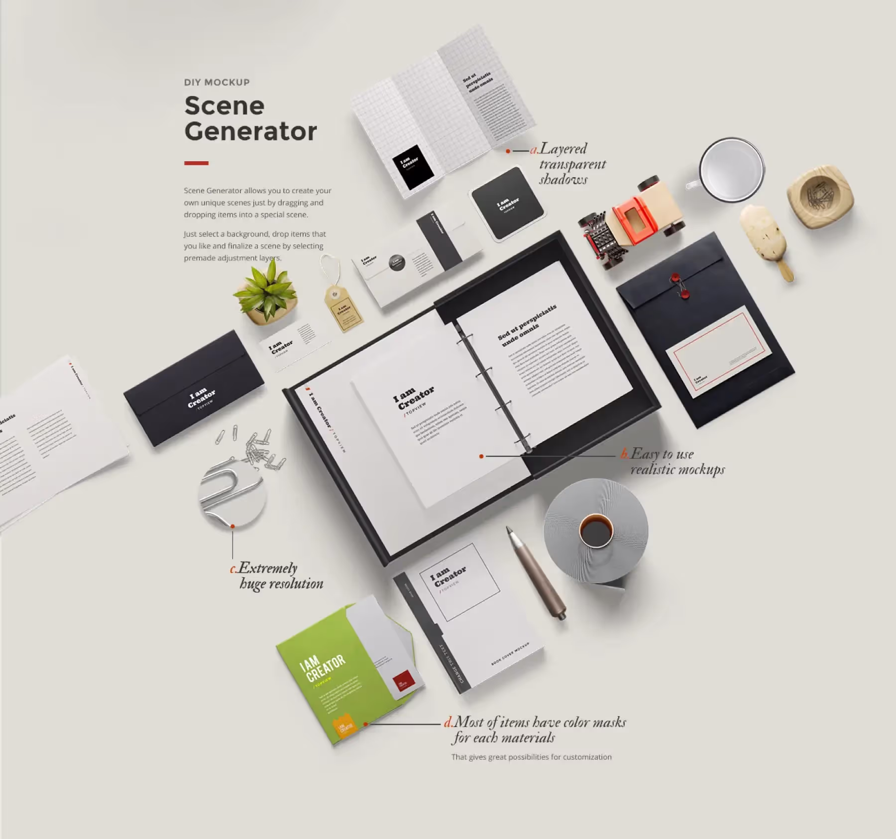 I am Creator, Top View | Best Seller Template