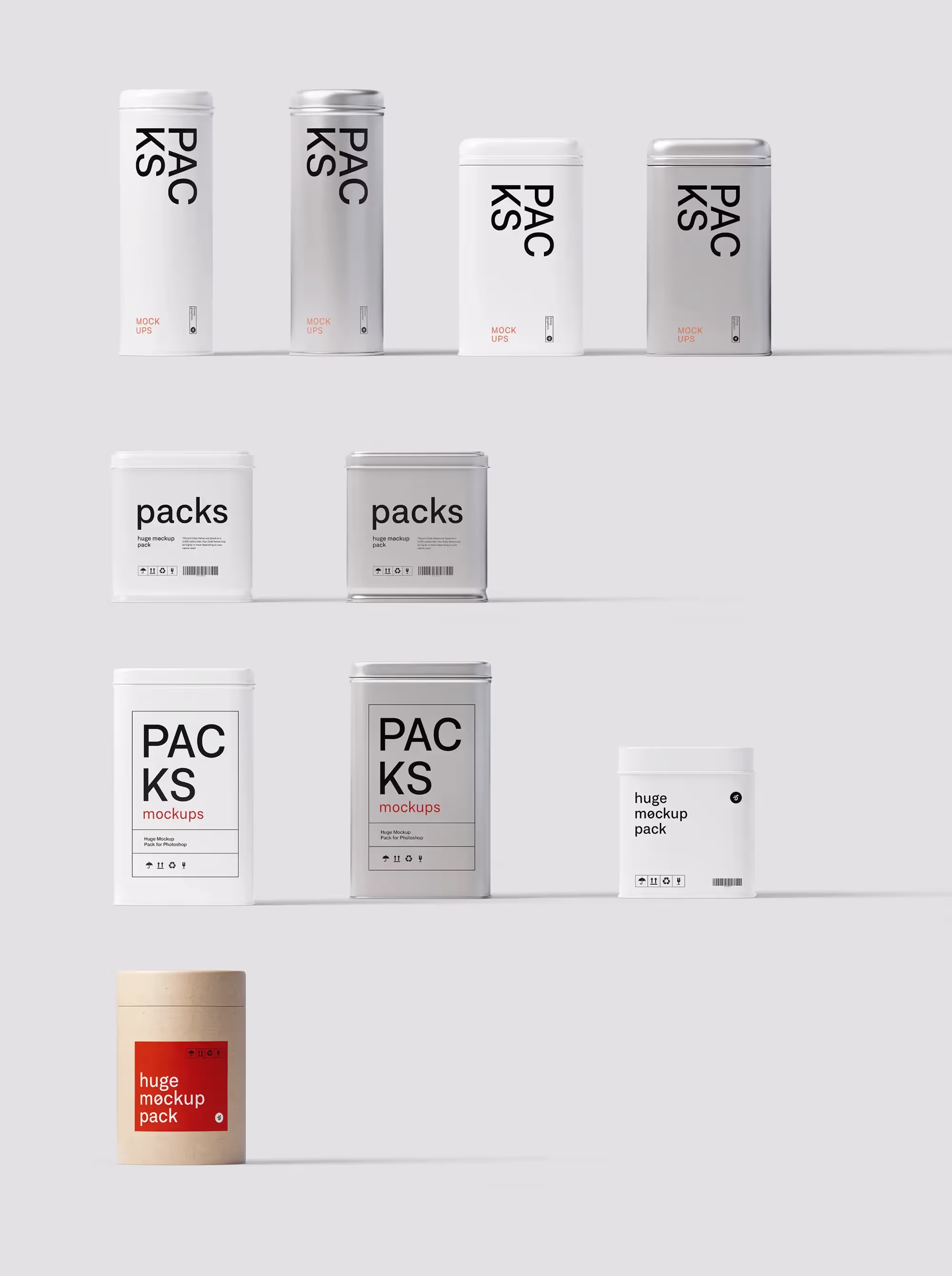 Tin Boxes and Canned Goods Mockups | Download at ls.graphics