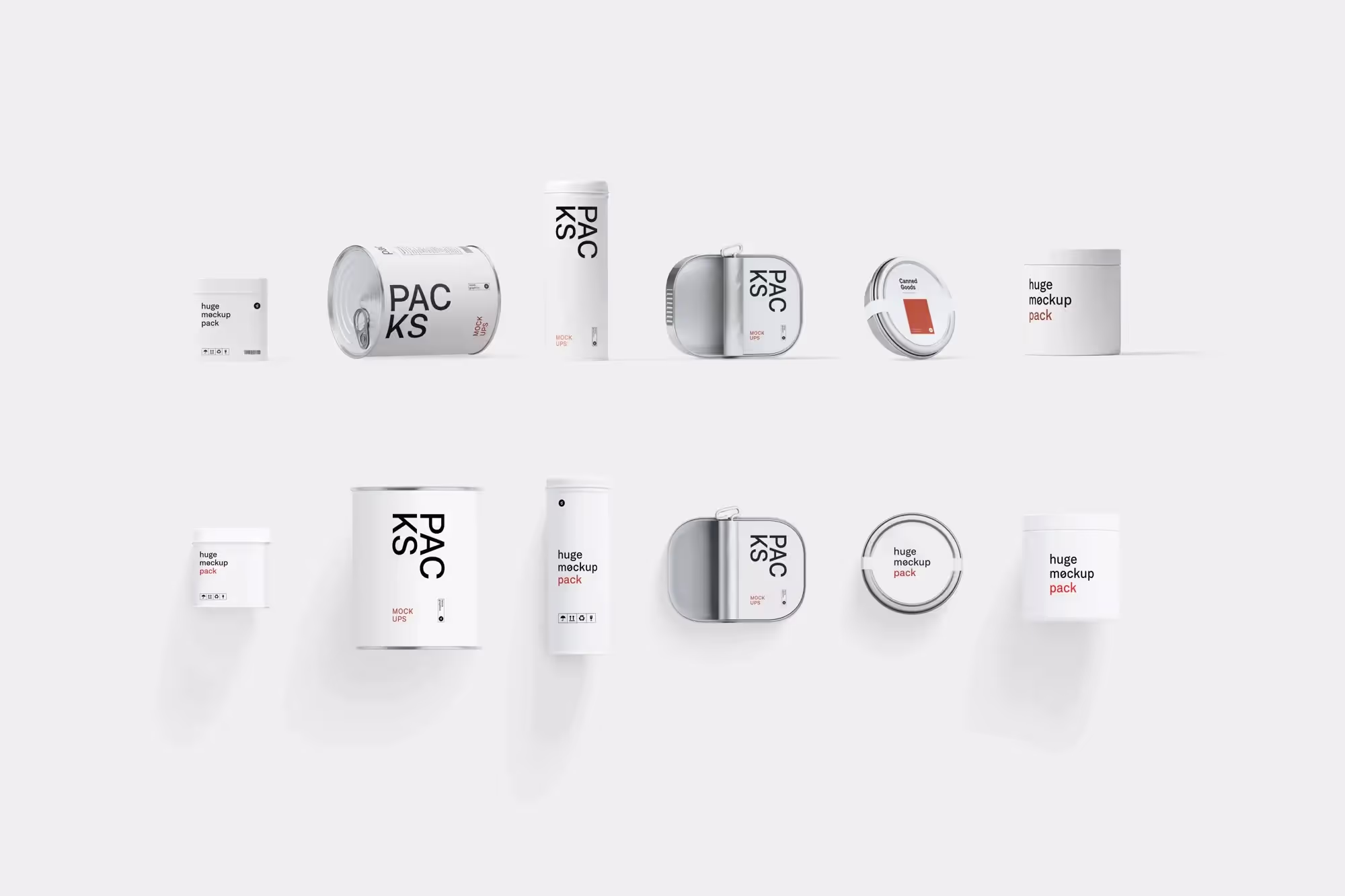 Tin Boxes and Canned Goods Mockups | Pro Designer Pack