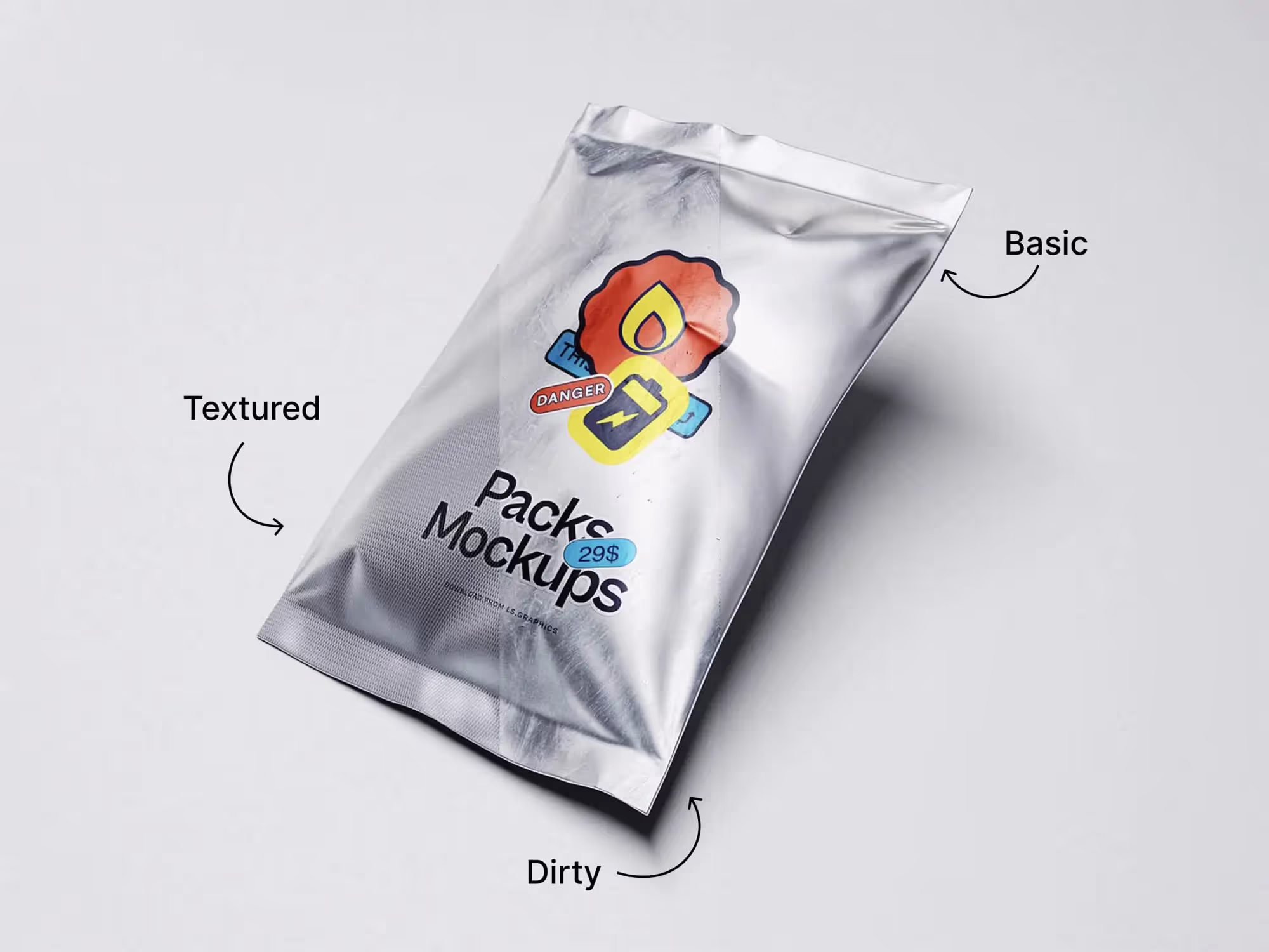 Metallic Packages Mockups | Pro Designer Pack