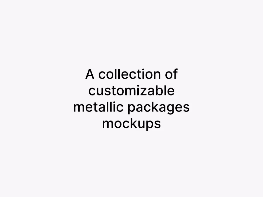 Metallic Packages Mockups | Commercial License Ready