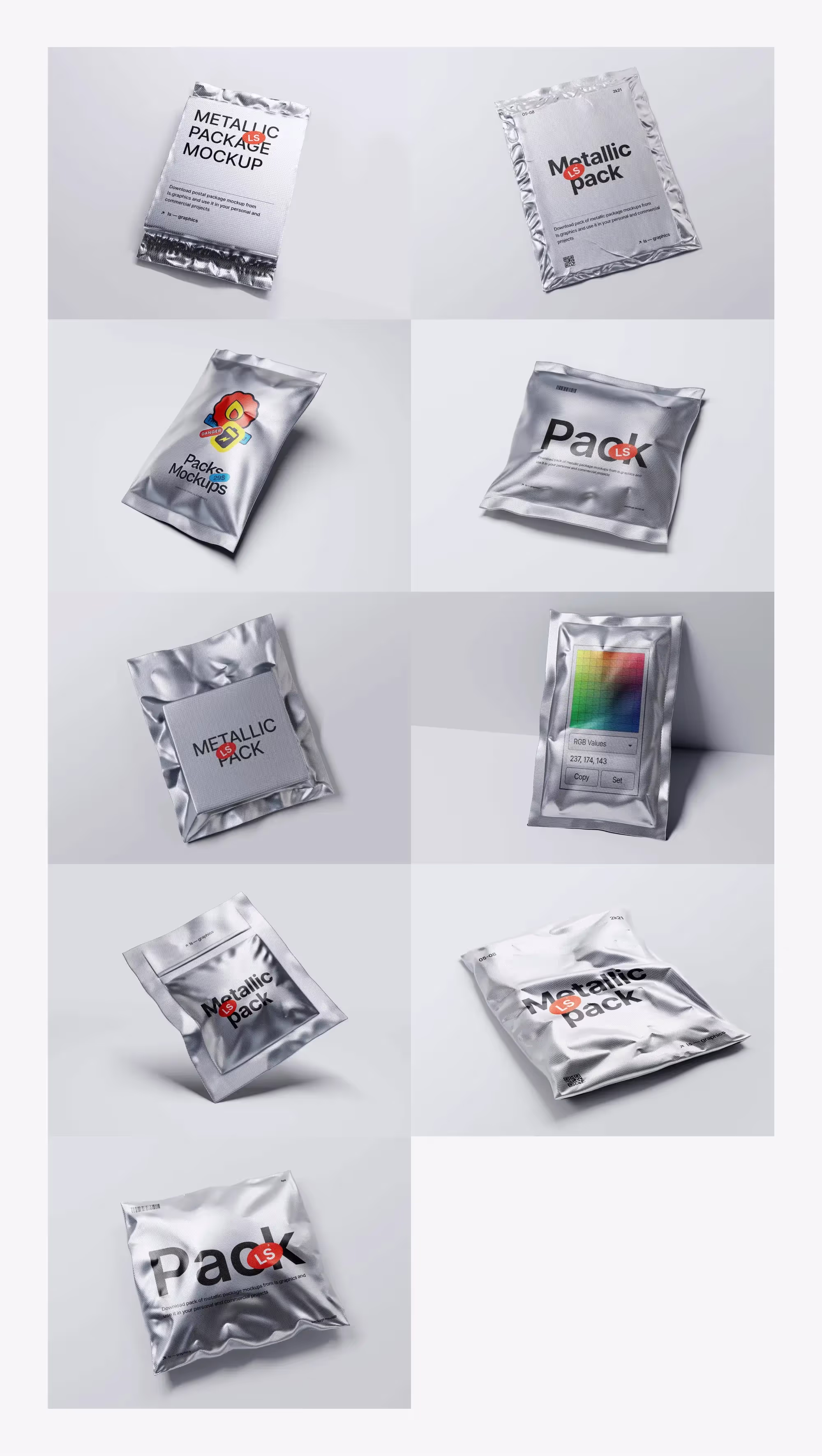 Metallic Packages Mockups | Top Selling Mockup