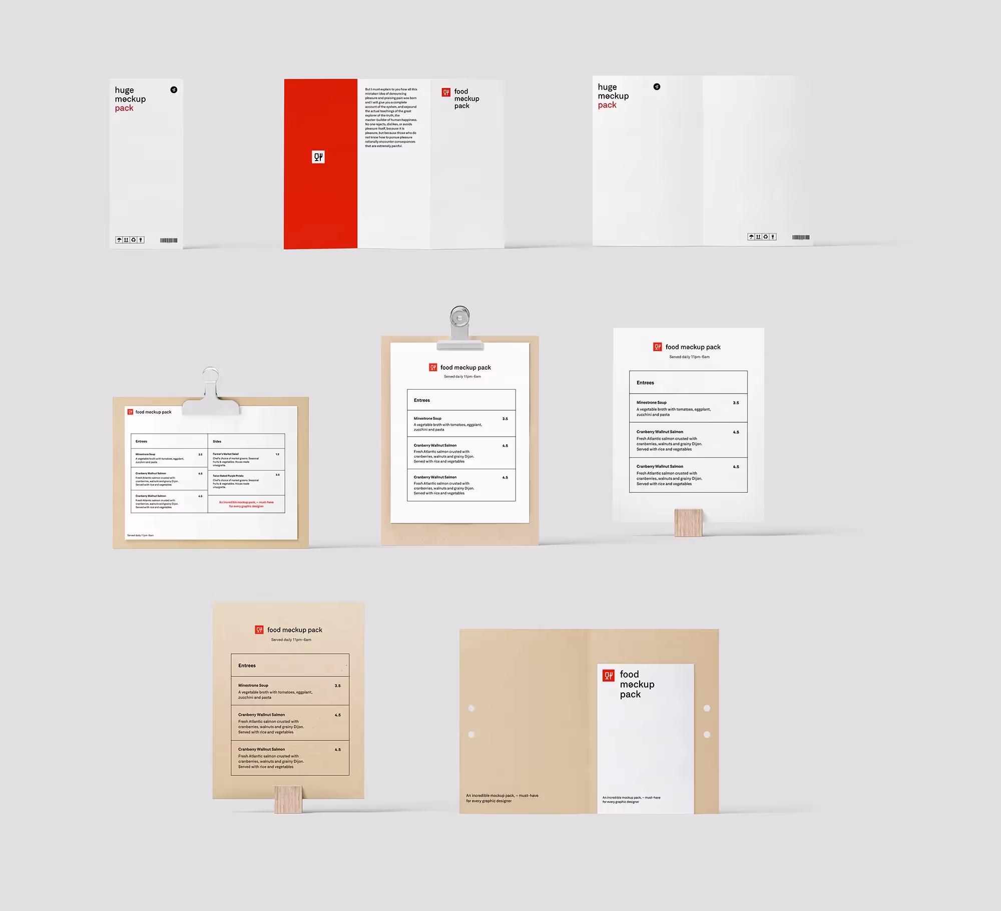 Menu Mockups | Available on ls.graphics