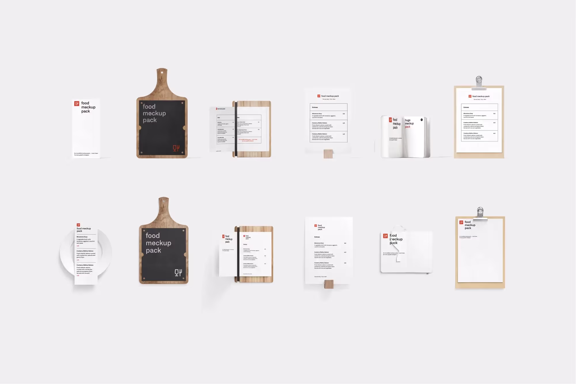 Menu Mockups | Premium Download Ready