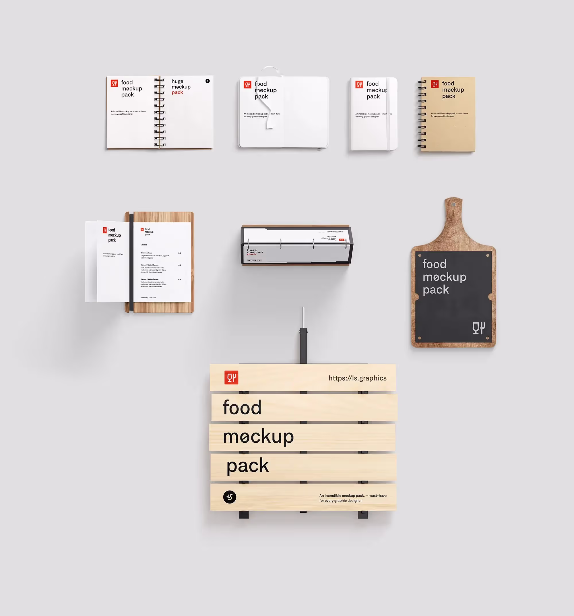 Menu Mockups | High Quality Asset