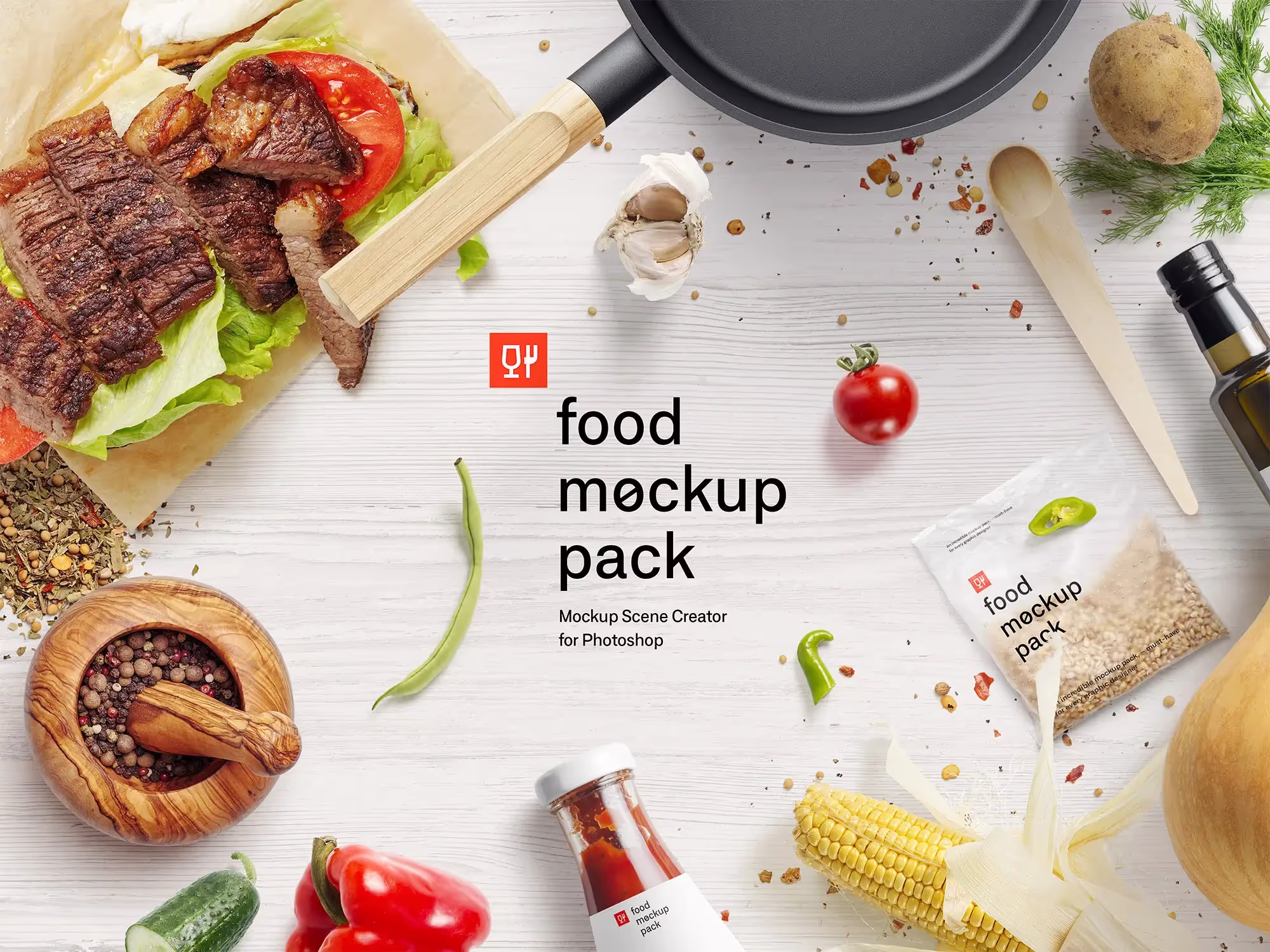 Food Premade Scenes | Top Selling Mockup